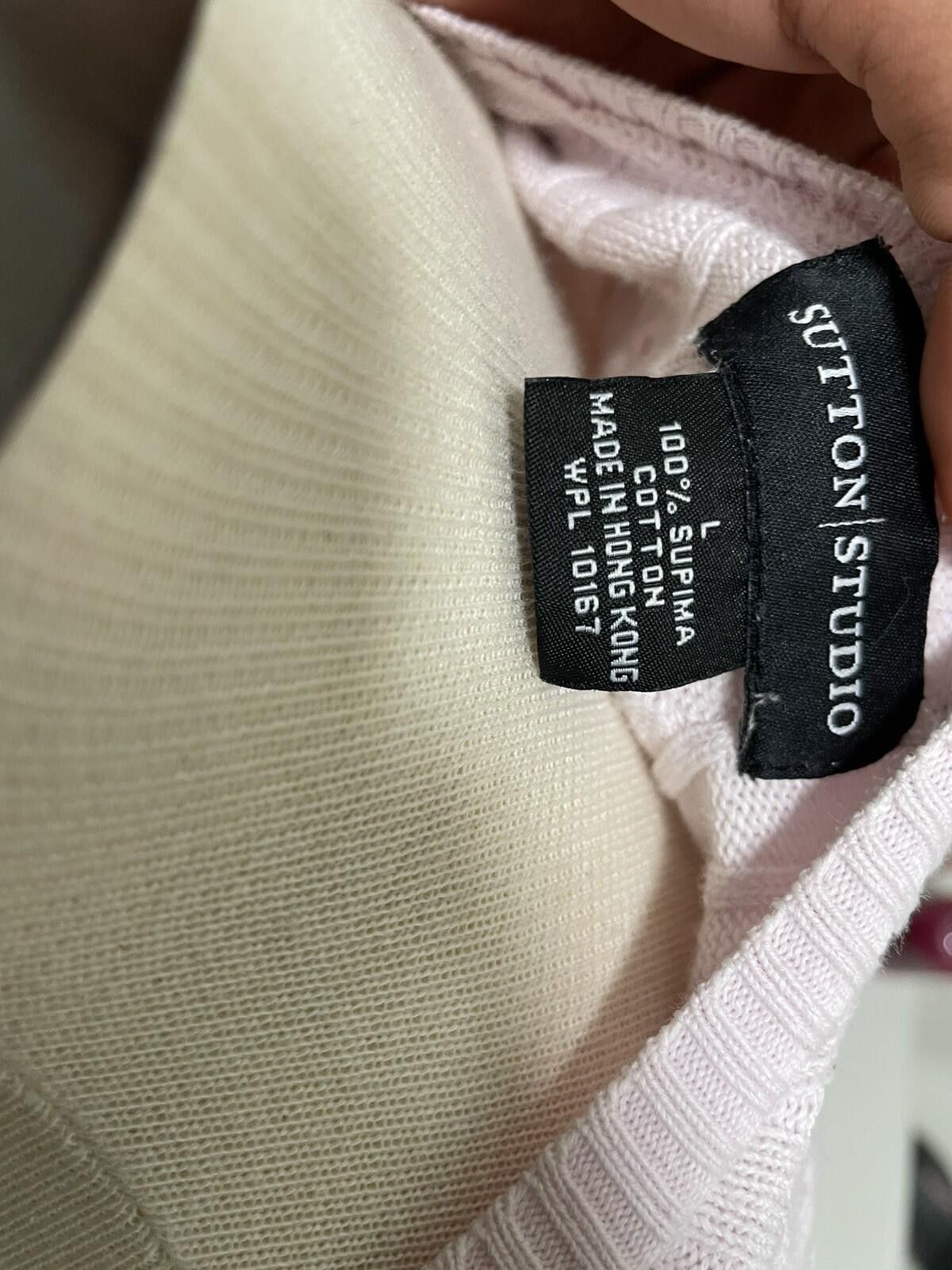 Sutton Studio Sutton Studio Pink Cable Knit Sweater Supima Cotton Womens L Size US L / EU 52-54 / 3 - 2 Thumbnail