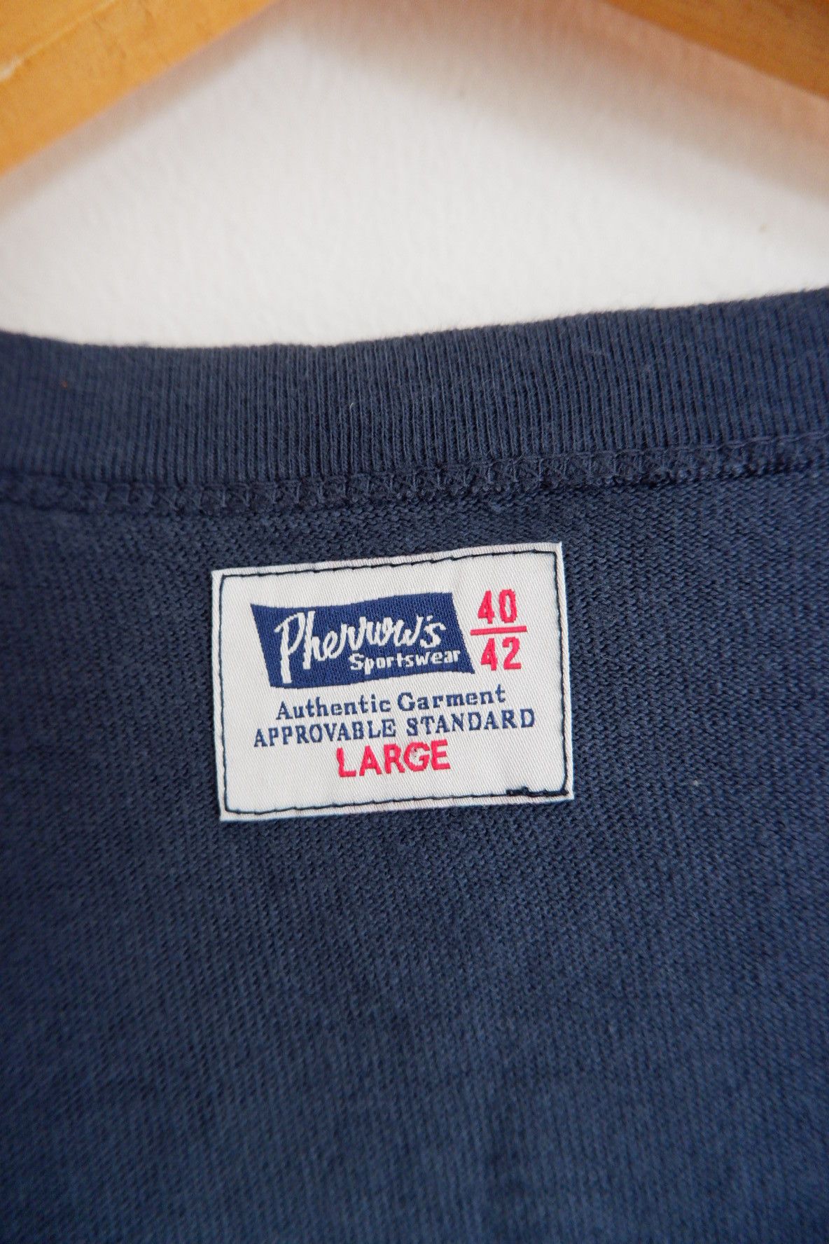 45rpm Vintage Pherrows Indigo Button Cardigan Size US L / EU 52-54 / 3 - 5 Thumbnail