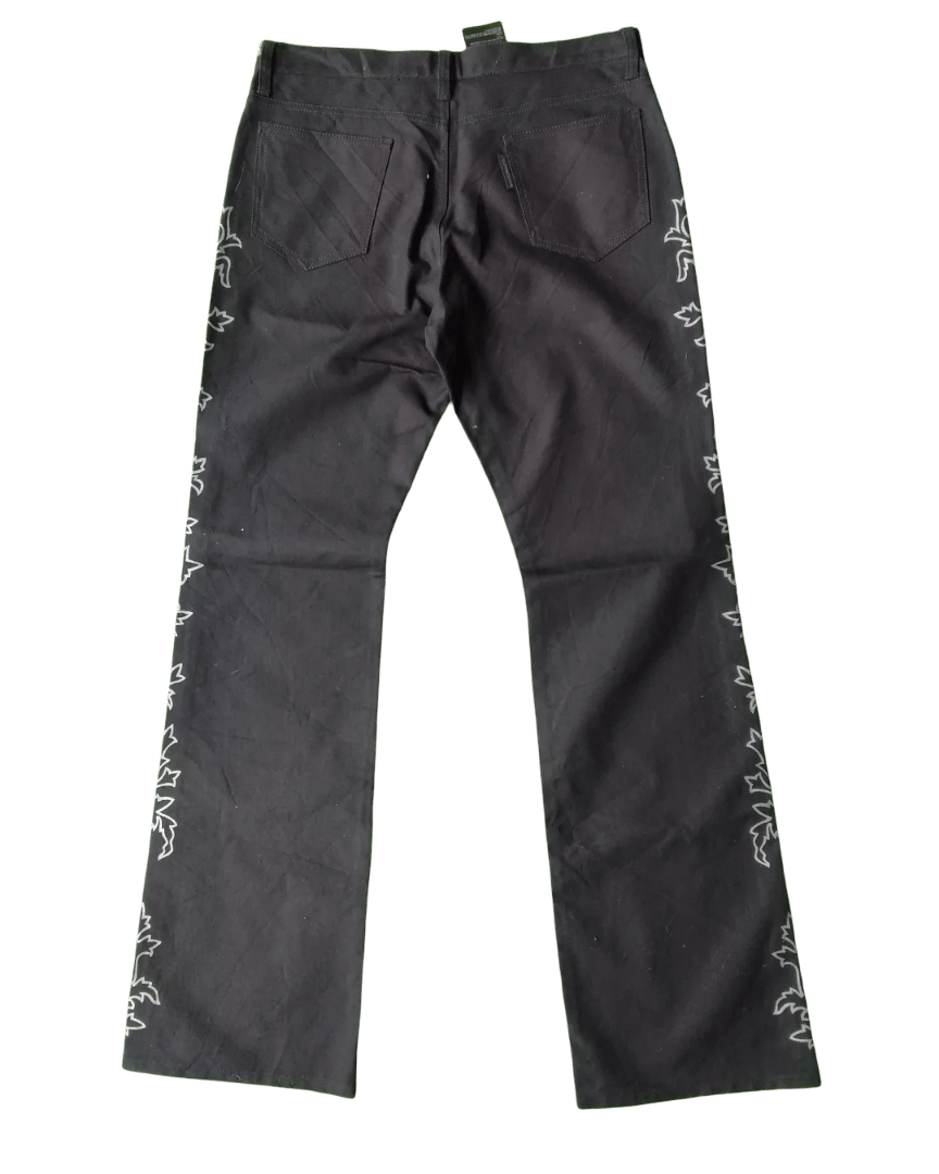 Japanese Brand Custom Culture Black Gothic Pants Vine Japan Punk Streetwear Size US 32 / EU 48 - 3 Thumbnail
