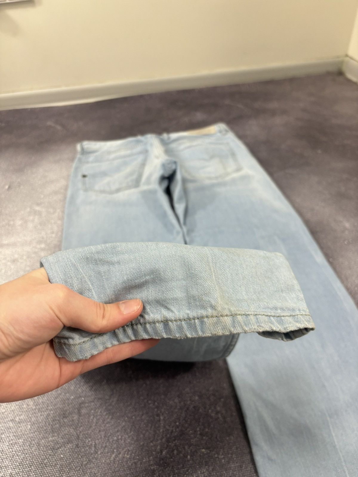 Diesel Diesel Waykee Regular Straight NWT Light Blue Denim Jeans Size US 31 - 18 Thumbnail