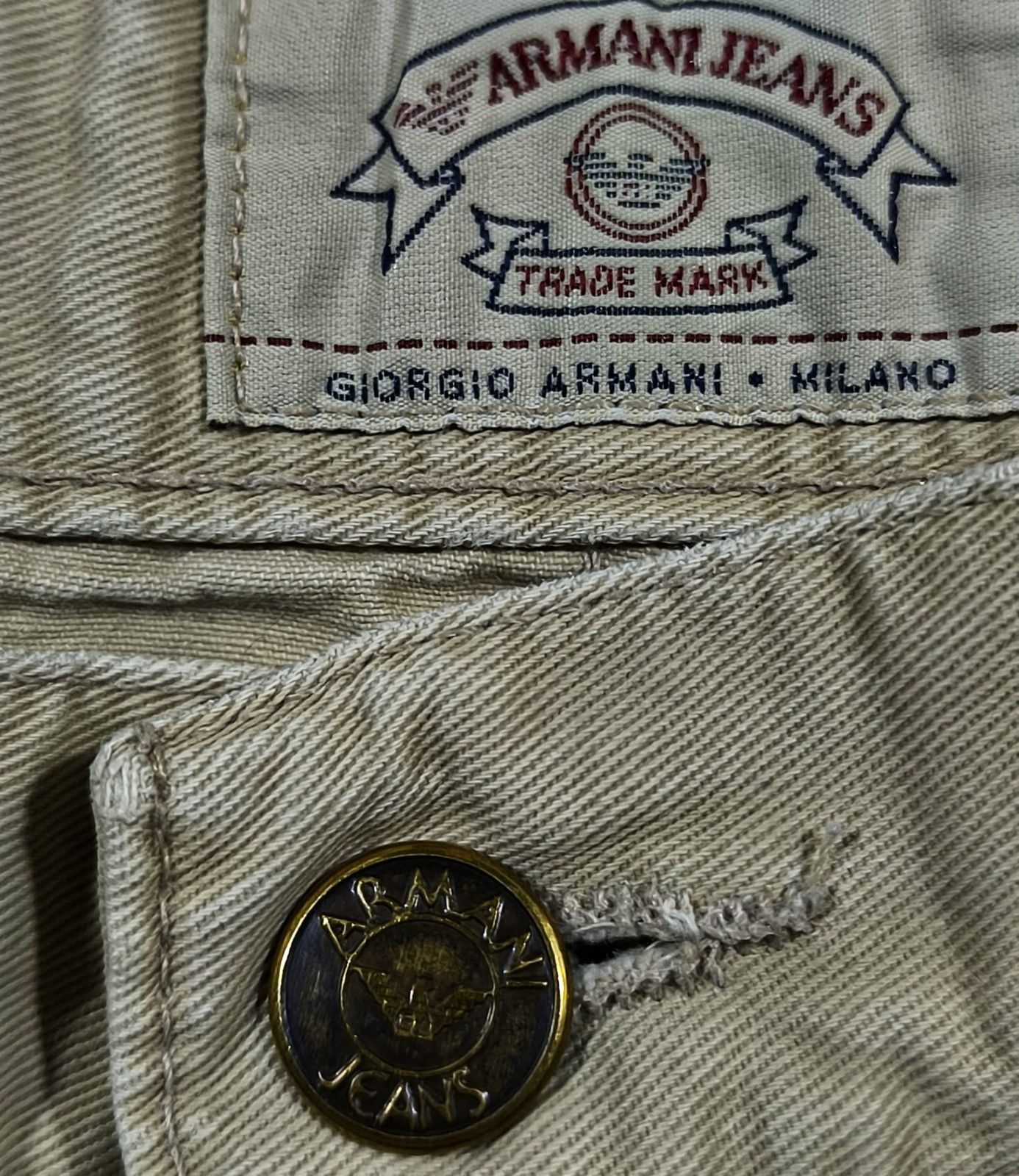 Giorgio Armani Vintage 90s Italy Armani Jeans Distressed Faded Size US 33 - 7 Thumbnail