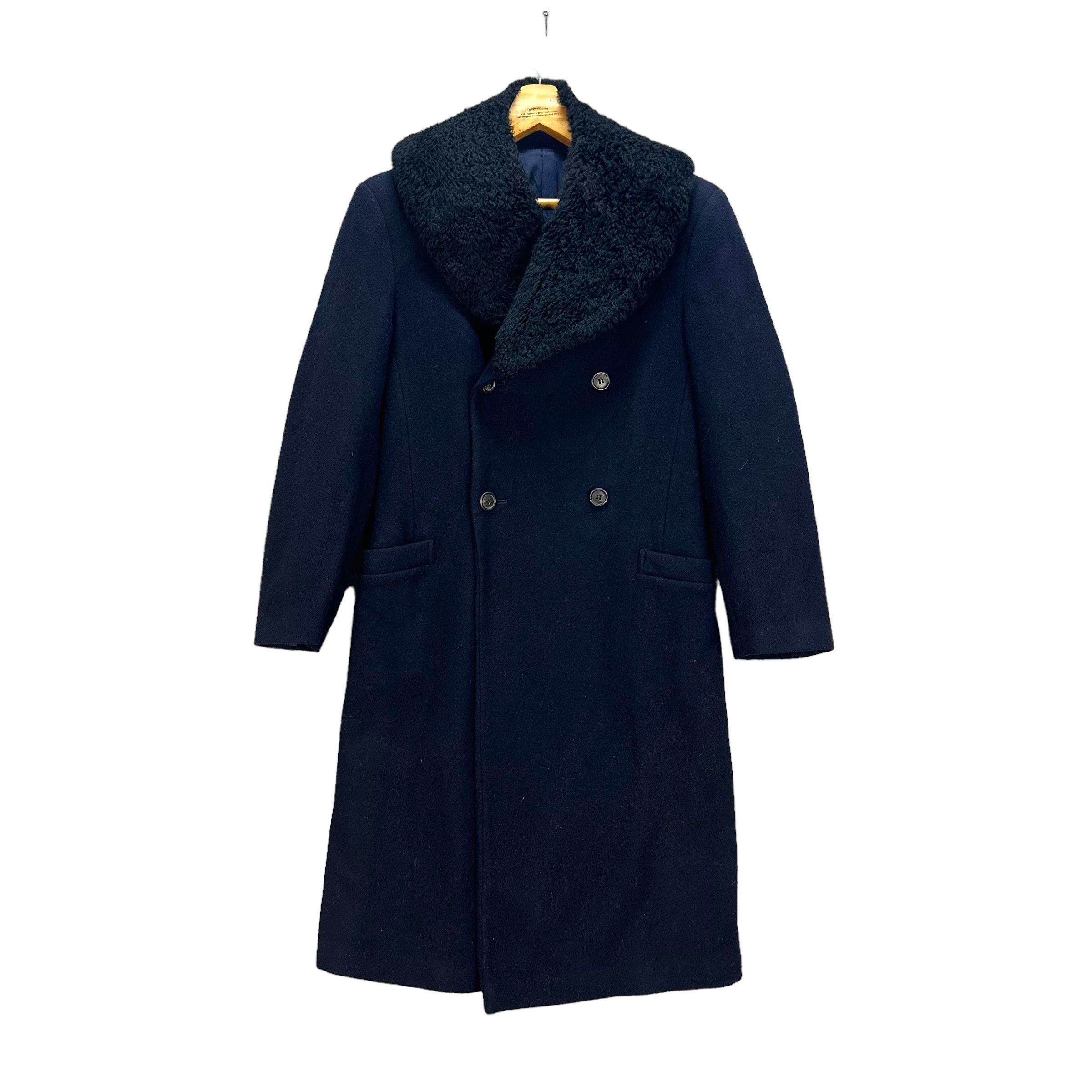 Y's Y's AW1999 SHERPA NECK SHAWL WOOL OVERCOAT #7785-176 Size S / US 4 / IT 40 - 1 Thumbnail