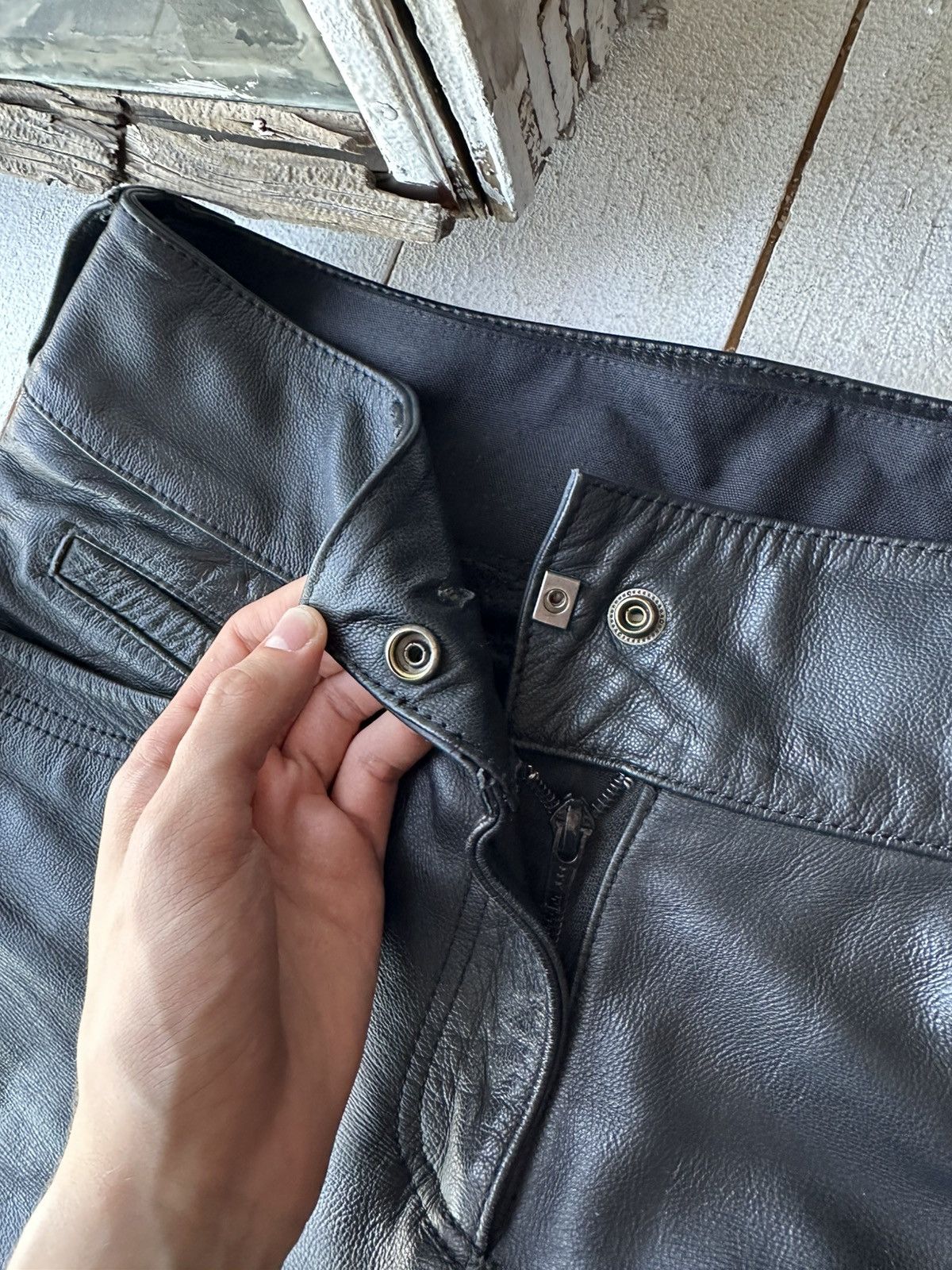 Leather HELD 🚨 LEATHER PANTS RACING VNTG Cowboy Biker Leather Pants Size US 32 / EU 48 - 6 Thumbnail
