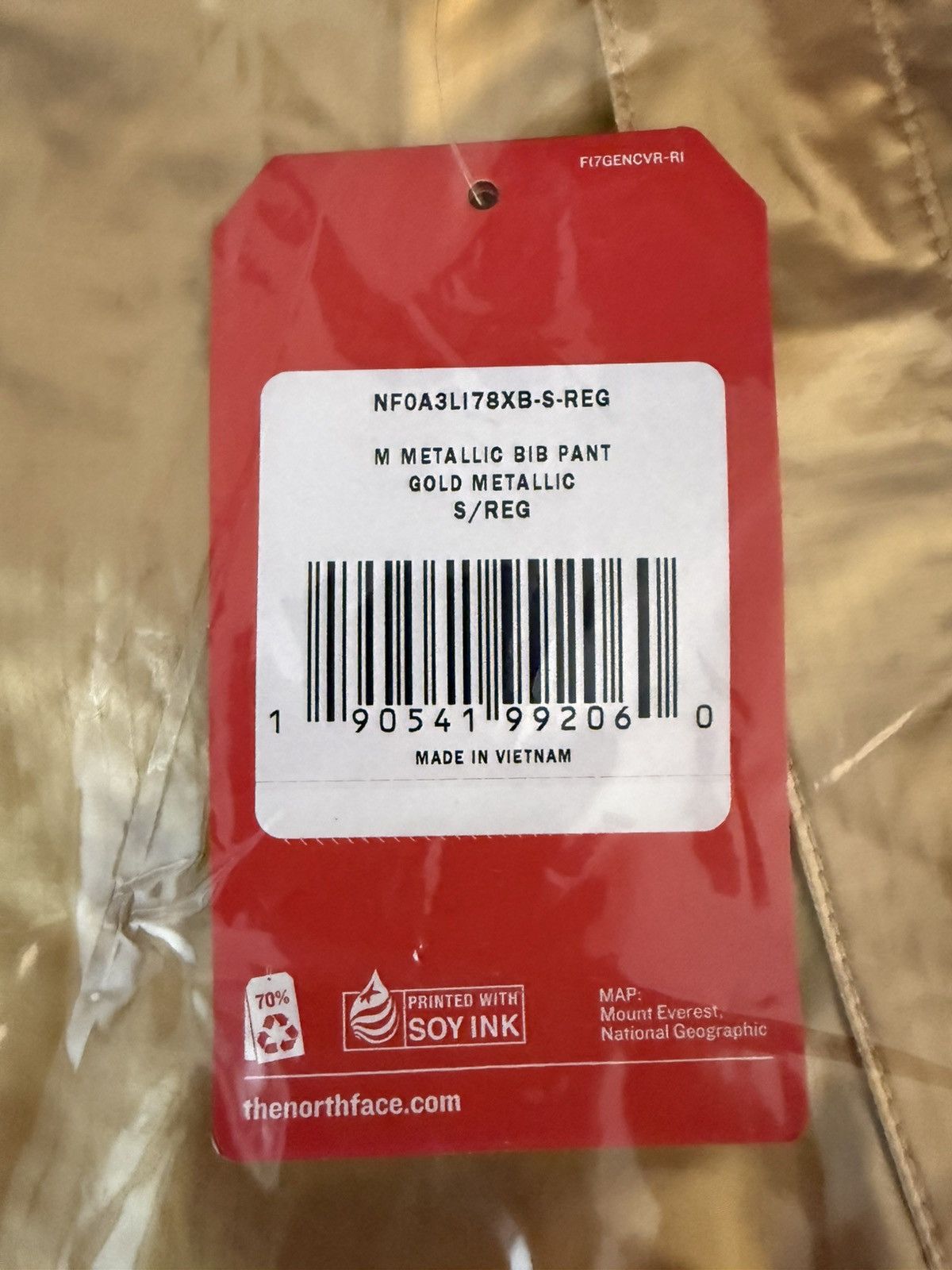 Supreme Supreme North Face Gold Metallic Bib Pant Overalls Size US 30 / EU 46 - 5 Thumbnail