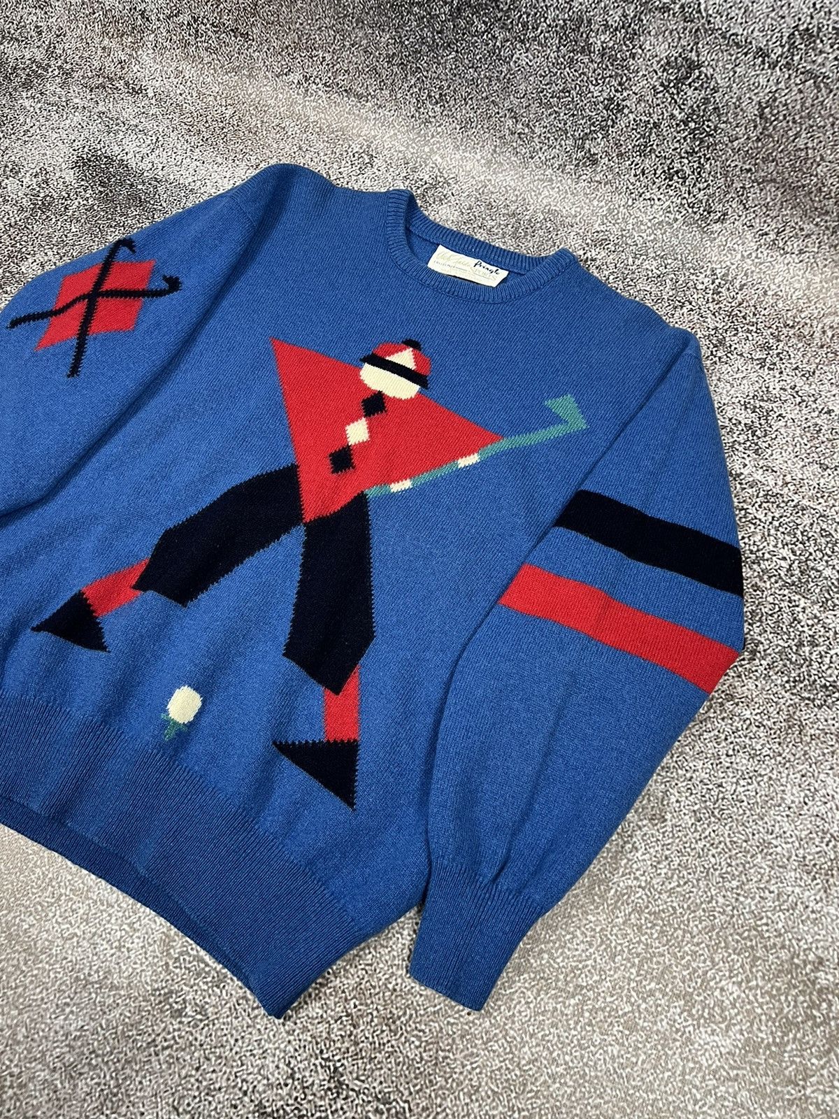 Pringle Of Scotland × Vintage Pringle 80s Geometric George Nick Faldo golf knit Size US M / EU 48-50 / 2 - 3 Thumbnail