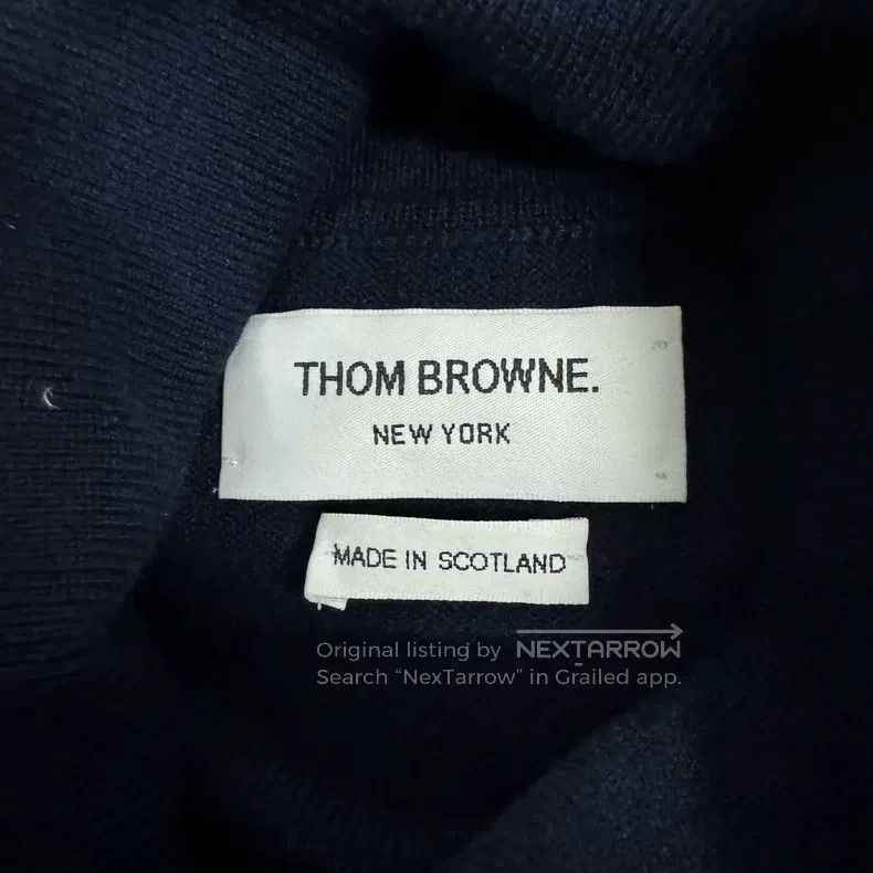 Thom Browne Thom Browne Pure cashmere four-striped high-neck sweater Size US M / EU 48-50 / 2 - 5 Thumbnail