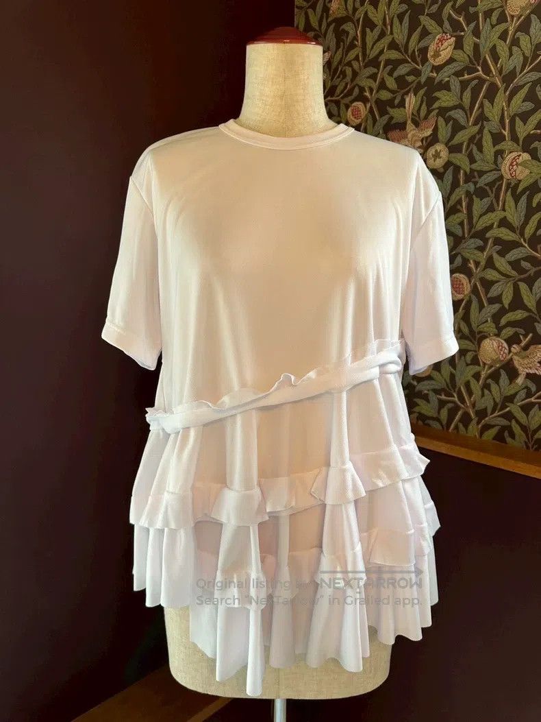 Comme des Garcons Comme Des Garcons White layer ruffled T-shirt dress M size Size M / US 6-8 / IT 42-44 - 1 Thumbnail
