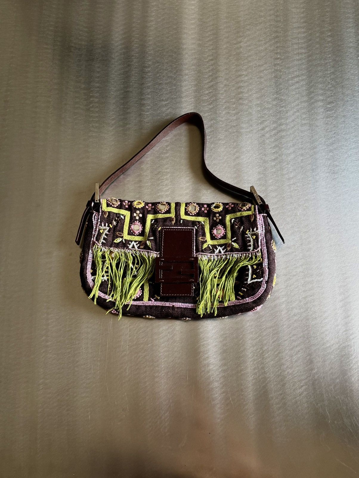 Fendi Fendi - Karl Lagerfeld - 2000's Beaded Fringe - Baguette Bag Size ONE SIZE - 23 Thumbnail