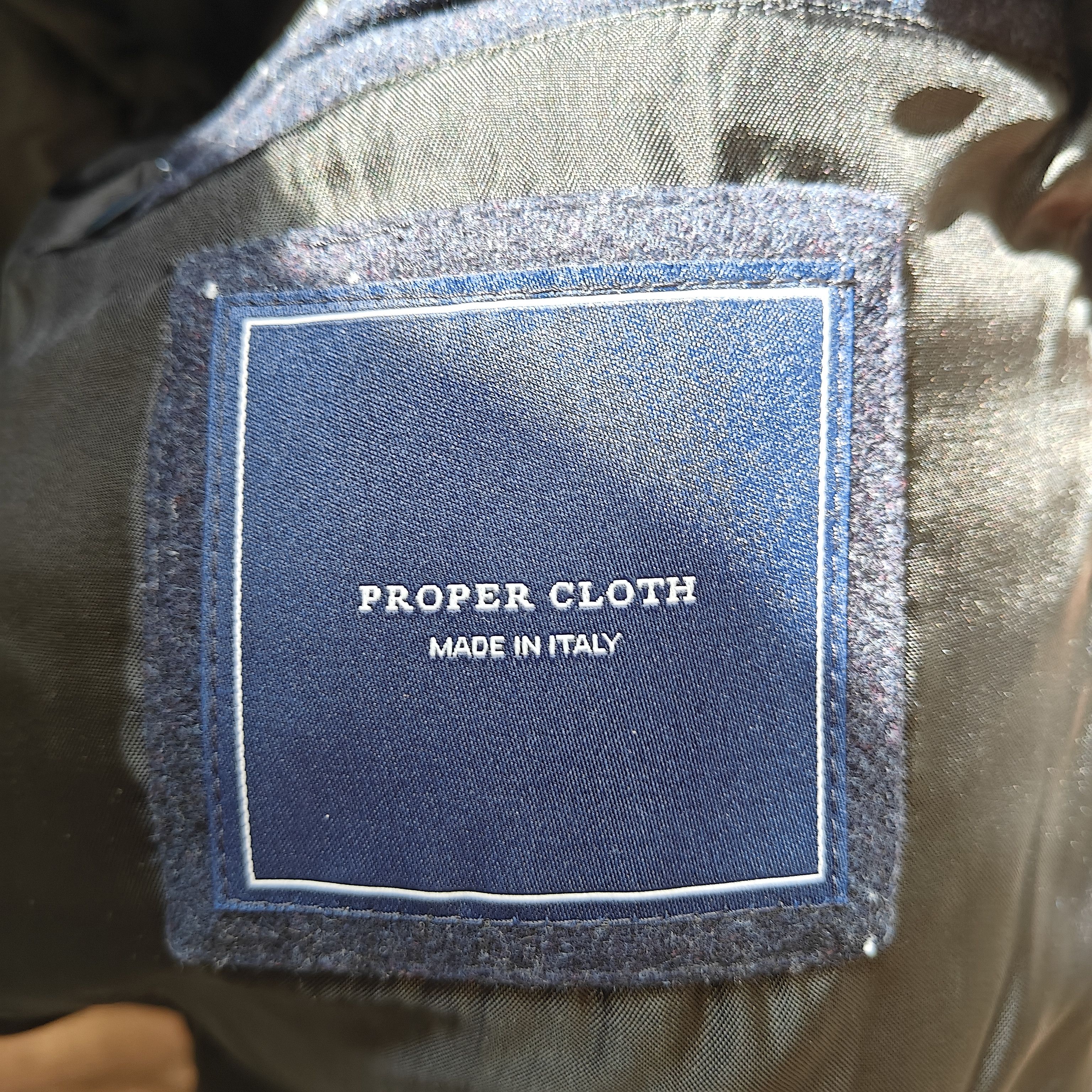 Proper Cloth made in Italy navy flight jacket wool riri zips Size US L / EU 52-54 / 3 - 15 Thumbnail