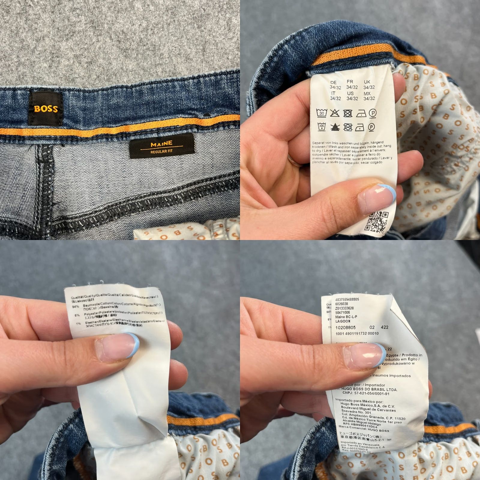 Hugo Boss HUGO BOSS Jeans Tapered 34 Regular 32 Regular Blue Denim Stretch 5-Pocket Mens Maine Size US 34 / EU 50 - 8 Thumbnail