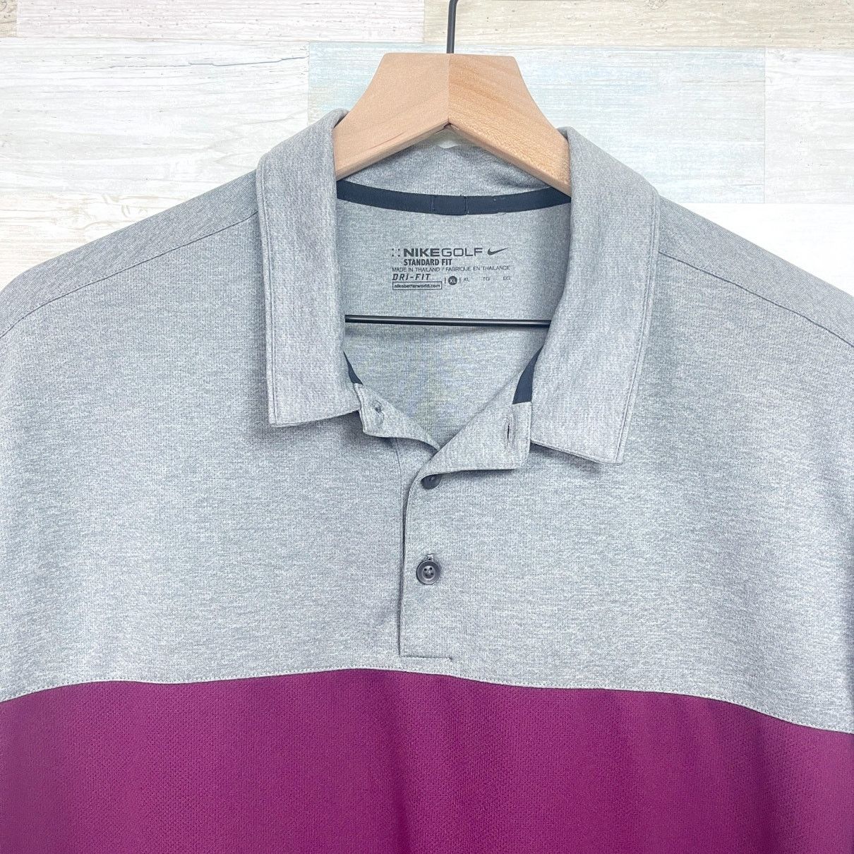 Nike Nike GOLF Breathe Colorblock Polo Shirt Gray Dri Fit Mens XL Size US XL / EU 56 / 4 - 2 Thumbnail