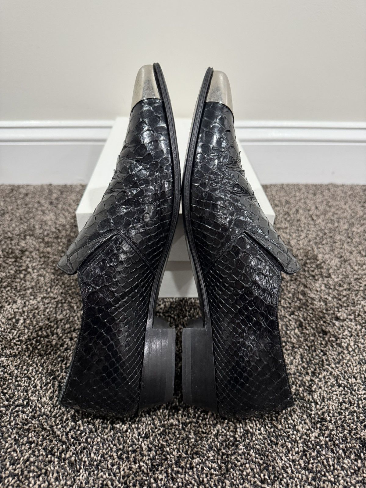 Celine × Hedi Slimane Celine x Hedi SS19 Python Jacno Slipper Shoes 30 Metal Toe Size US 10 / EU 43 - 8 Thumbnail