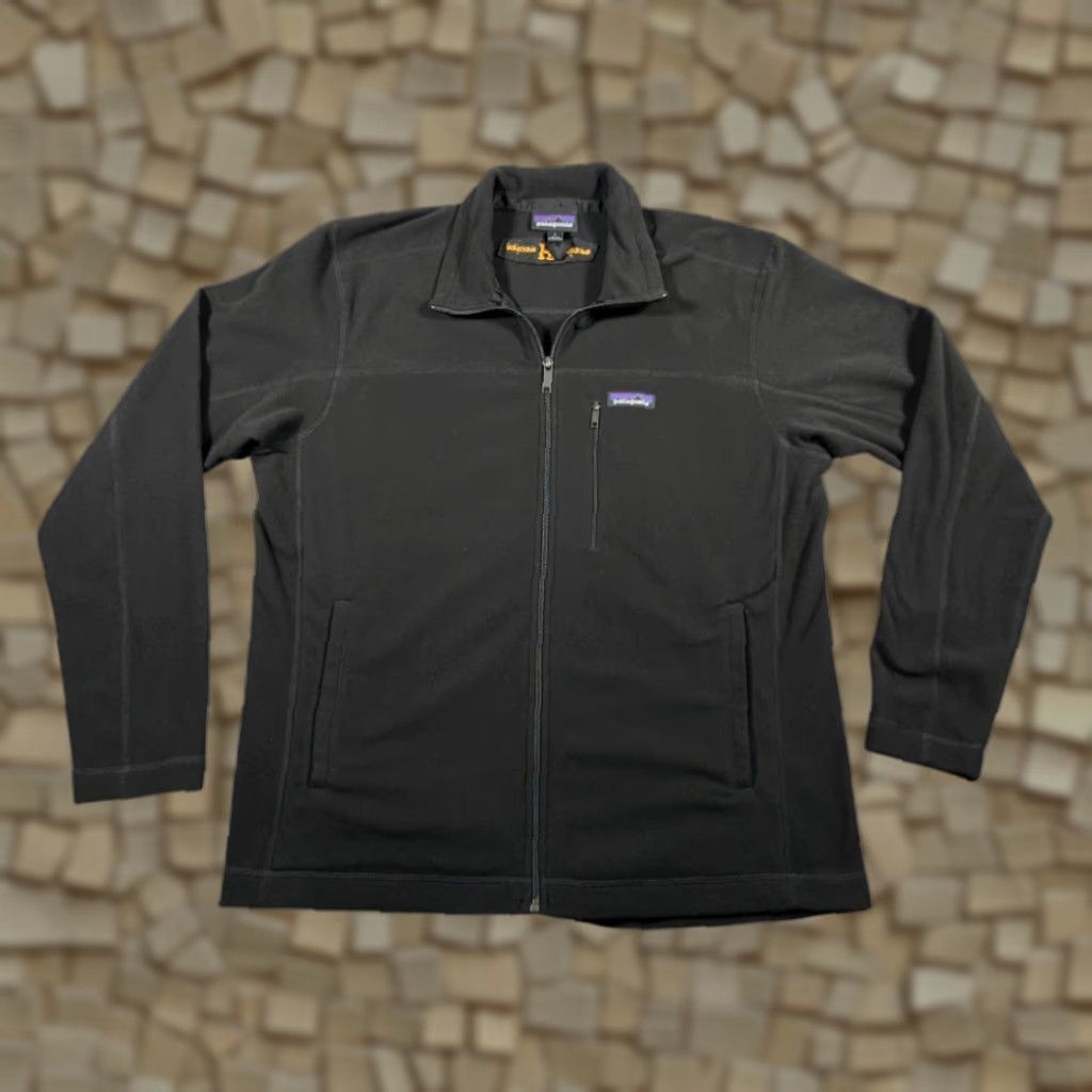Patagonia Patagonia Jacket Adult LARGE Black Fleece Micro D Logo Zip Outdoor Basil Hayden Embroidered Back Collar Pocket Size US L / EU 52-54 / 3 - 1 Thumbnail