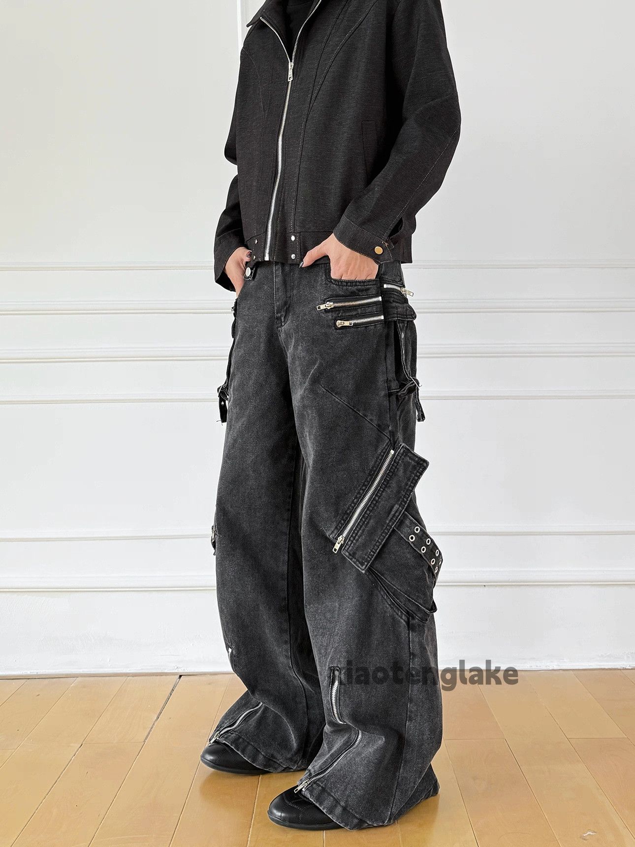 Vintage Unisex outdoor utility dance skate hiphop zipper jeans Size US 32 / EU 48 - 9 Thumbnail