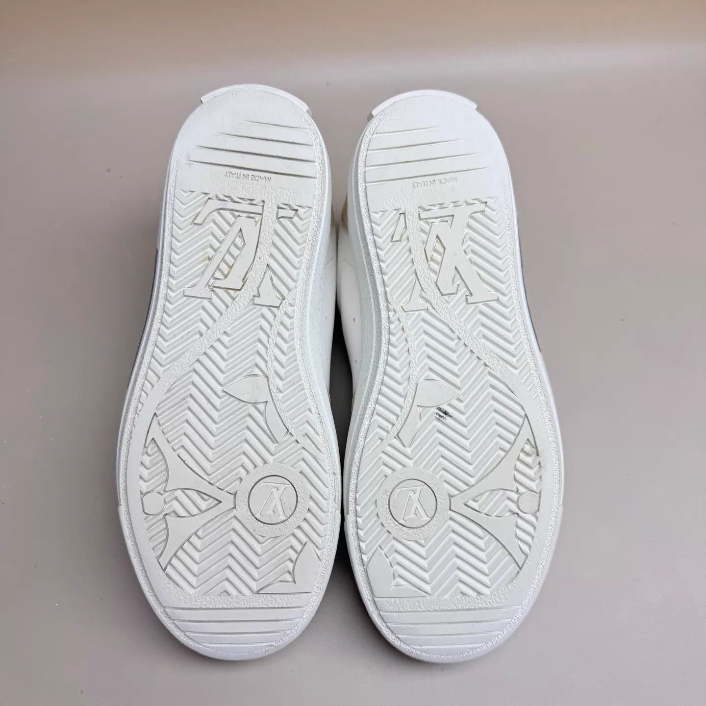 Louis Vuitton LV Charlie White Blue Logo Sneakers 37 95 New Size US 6.5 / IT 36.5 - 6 Thumbnail