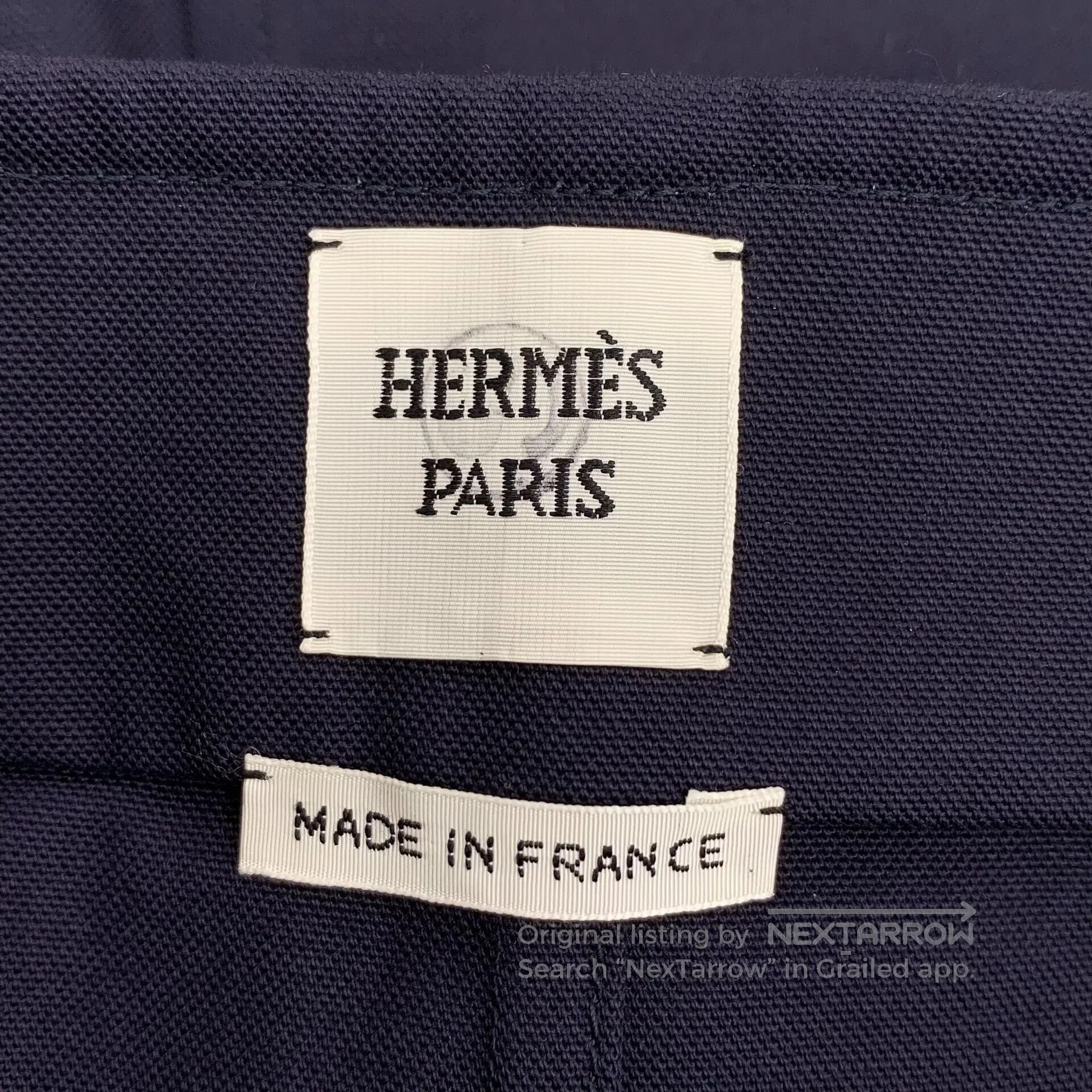 Hermes Hermes Dark Blue Bell Chain Cotton Casual Skirt| Size 35" - 5 Thumbnail