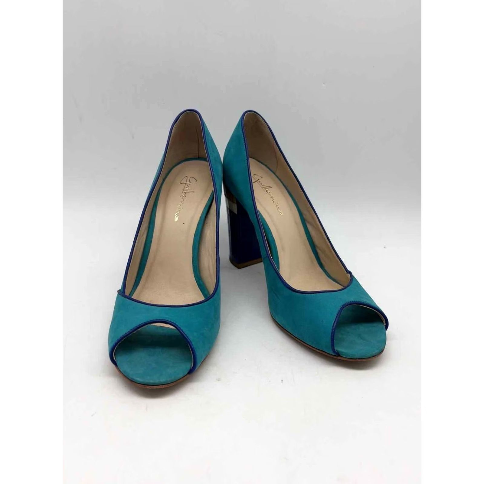 Vintage guilhermina Block Blue Pre Owned Size Heels Size US 6 / IT 36 - 2 Thumbnail