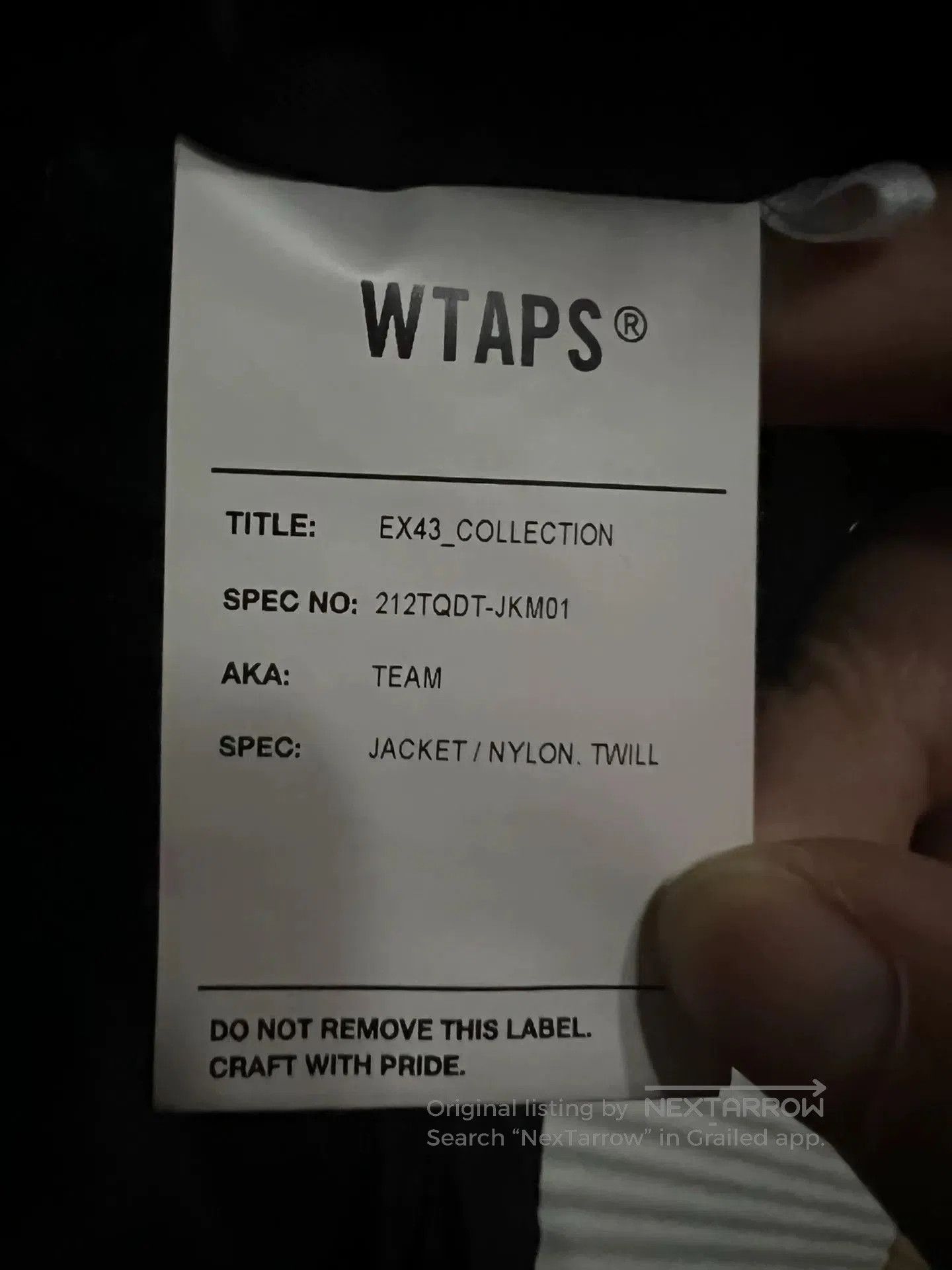 Wtaps WTAPS 21AW TEAM JACKET NYLON TWILL. Size US M / EU 48-50 / 2 - 6 Thumbnail