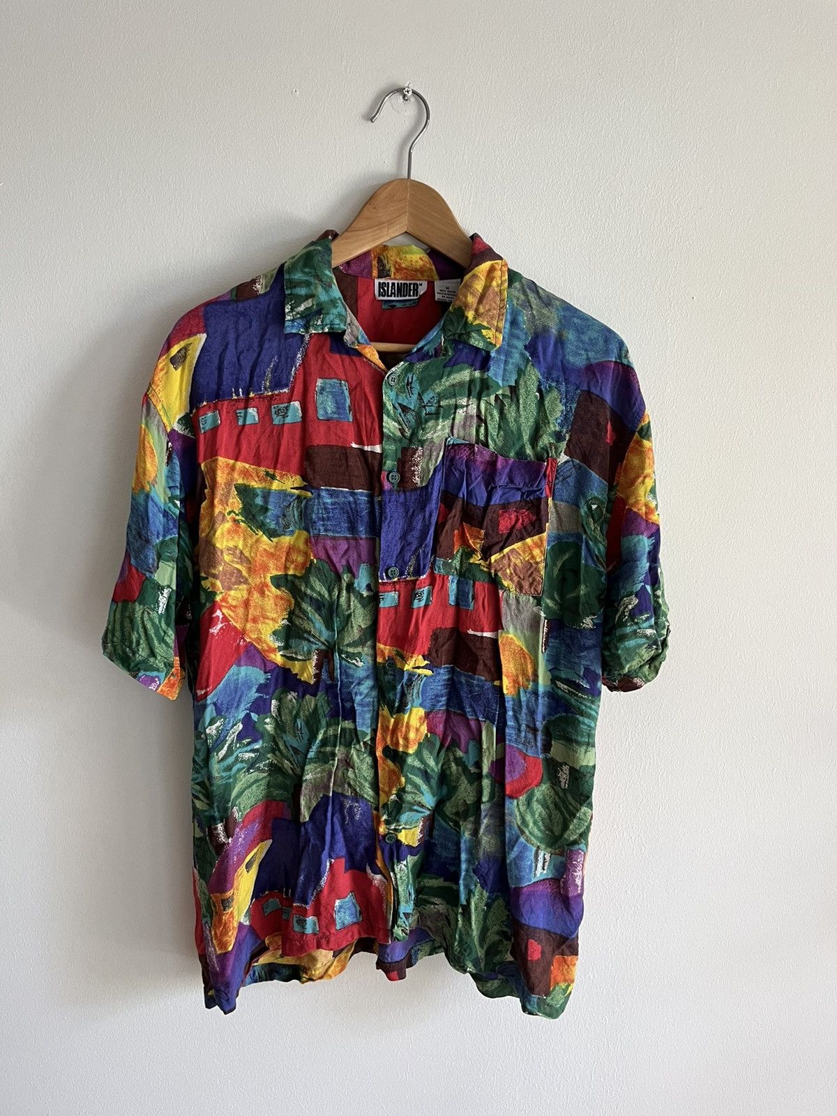 Vintage 80s Hawaiian Button Down 90s Y2K M Medium Rayon Size US M / EU 48-50 / 2 - 1 Thumbnail