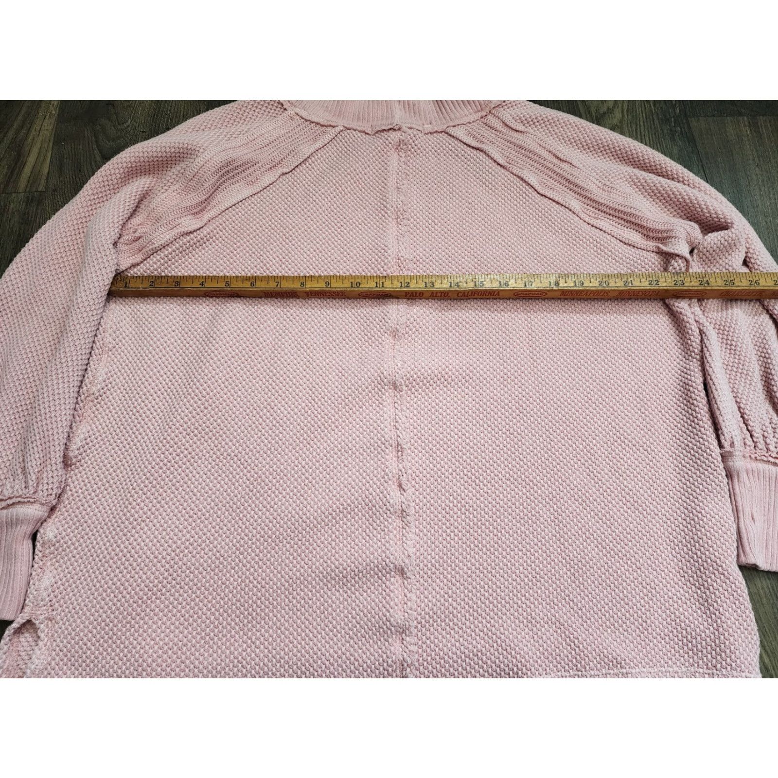 Free People Free People We The Free XS Women Sweater Mock Neck Oversized Faded Coral Pink Womens Size XS / US 0-2 / IT 36-38 - 3 Thumbnail