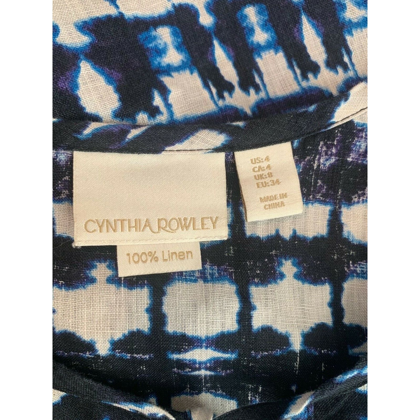 Cynthia Rowley Cynthia Rowley white blue linen sleeveless mini dress size 4 Size S / US 4 / IT 40 - 3 Thumbnail