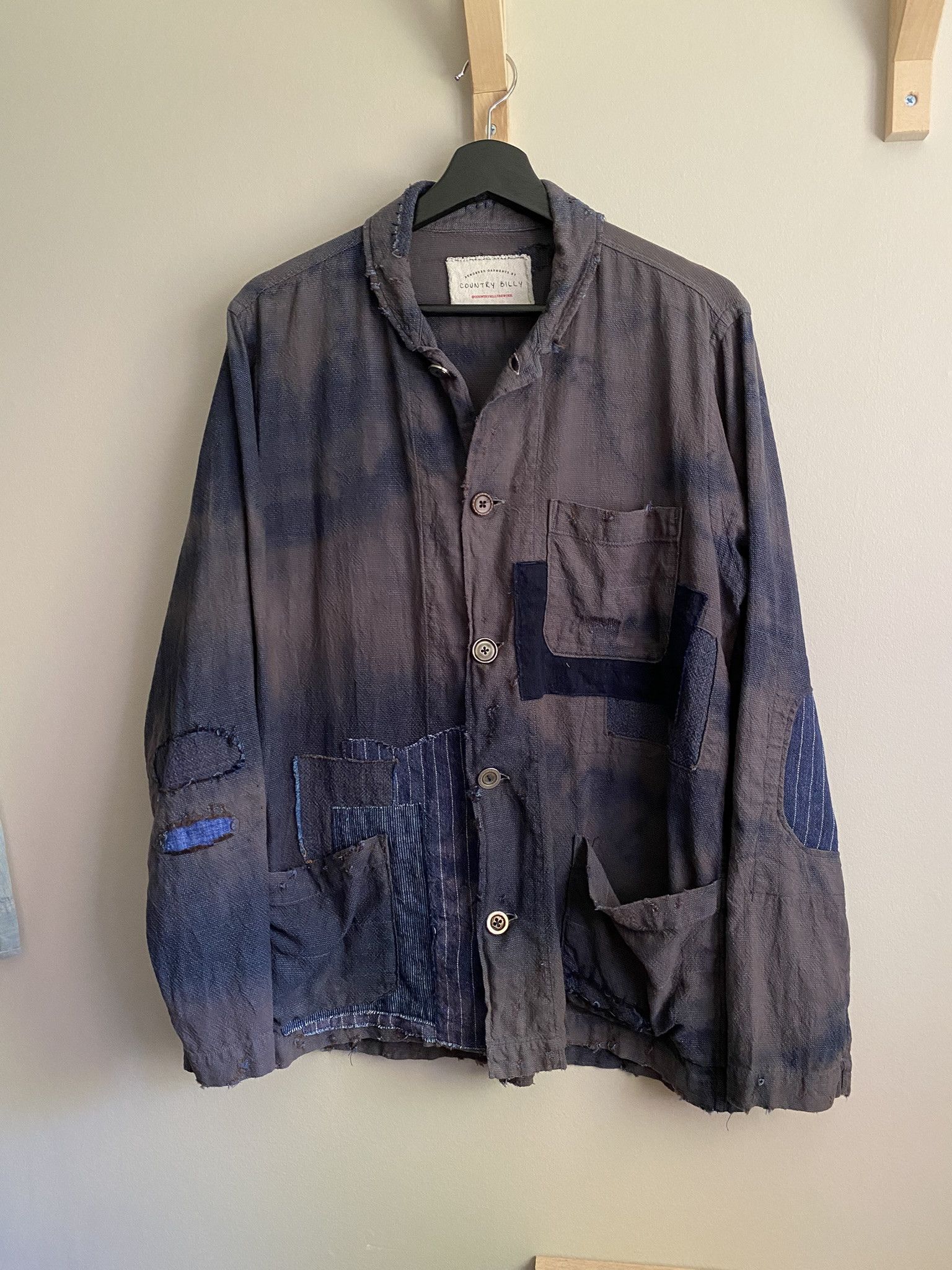 Universal Works Pincheck Dirty Mud-Indigo - Chore Jacket Size US M / EU 48-50 / 2 - 1 Thumbnail