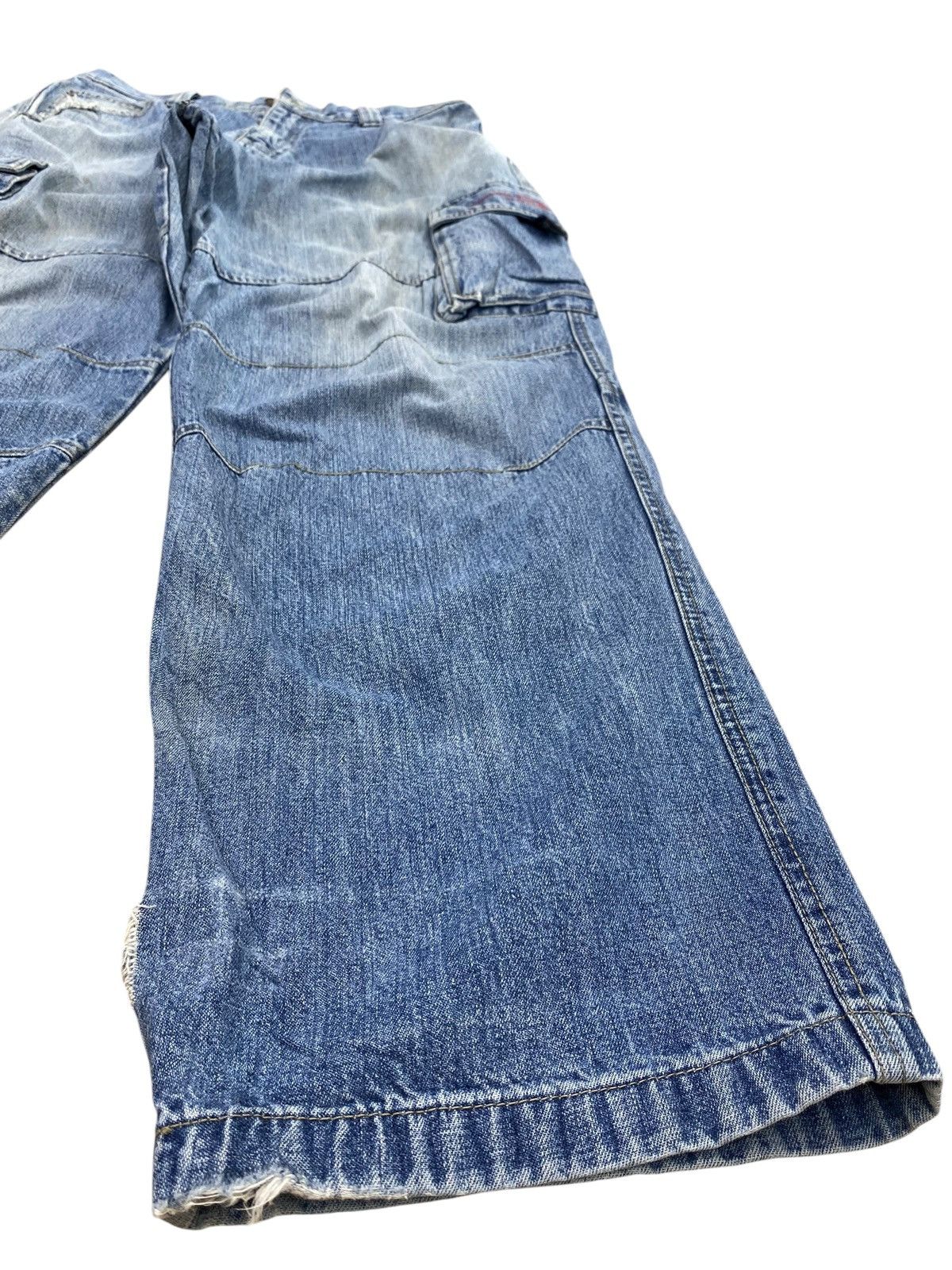 Other Diko Japanese Brand Blue Faded Wash Style Cargo Jeans Size US 31 - 8 Thumbnail