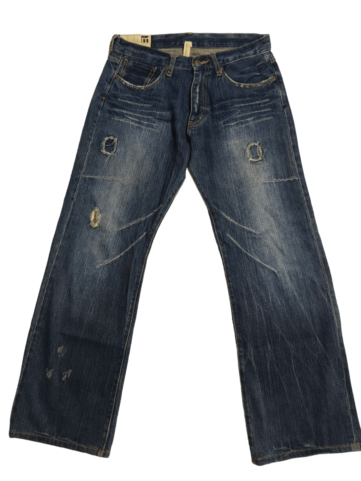 Japanese Brand Modish Style Punk Wide Leg Denim Size US 31 - 1 Thumbnail