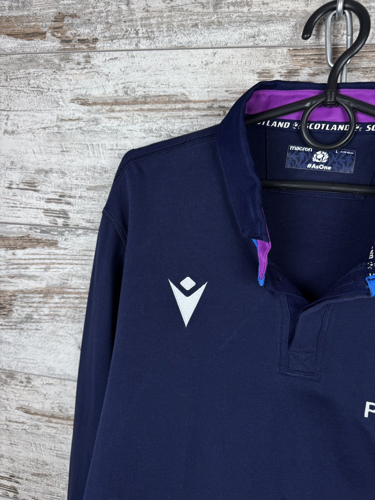 Macron Mens Vintage Macron Scotland Rugby national team sweatshirt Size US L / EU 52-54 / 3 - 6 Thumbnail