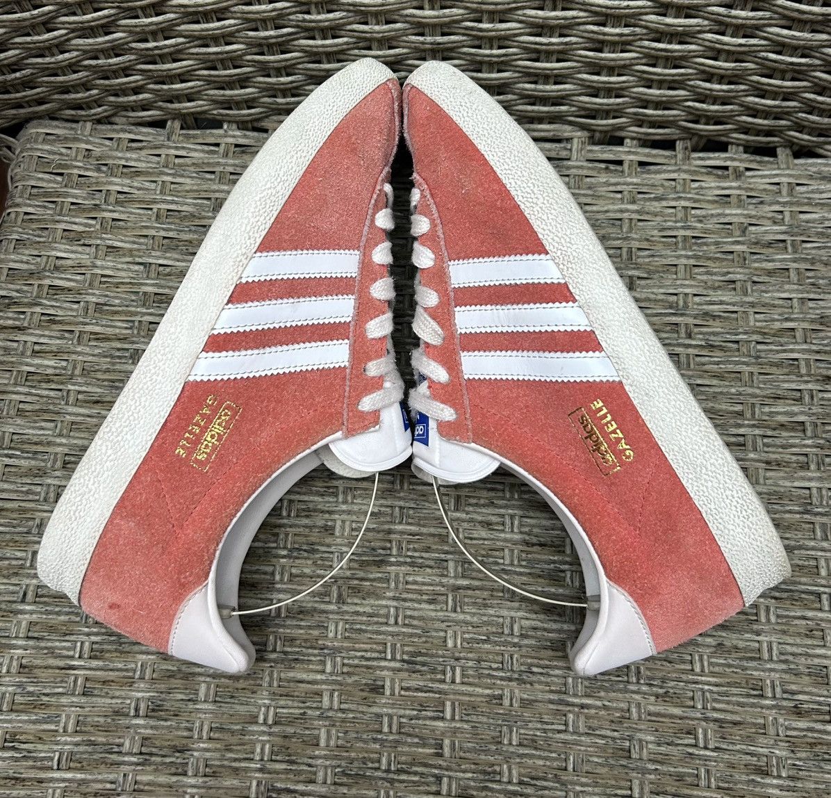 Adidas × Vintage Vintage Adidas Gazelle OG Red Suede Low-Top Trainers Size US 7.5 / EU 40-41 - 5 Thumbnail
