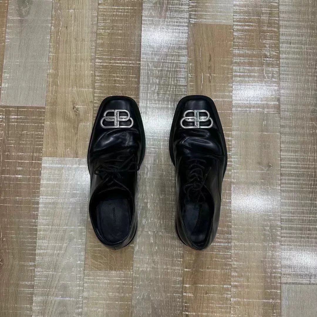 Balenciaga balenciaga lock buckle leather shoes size 41 Size US 10 / EU 43 - 1 Thumbnail