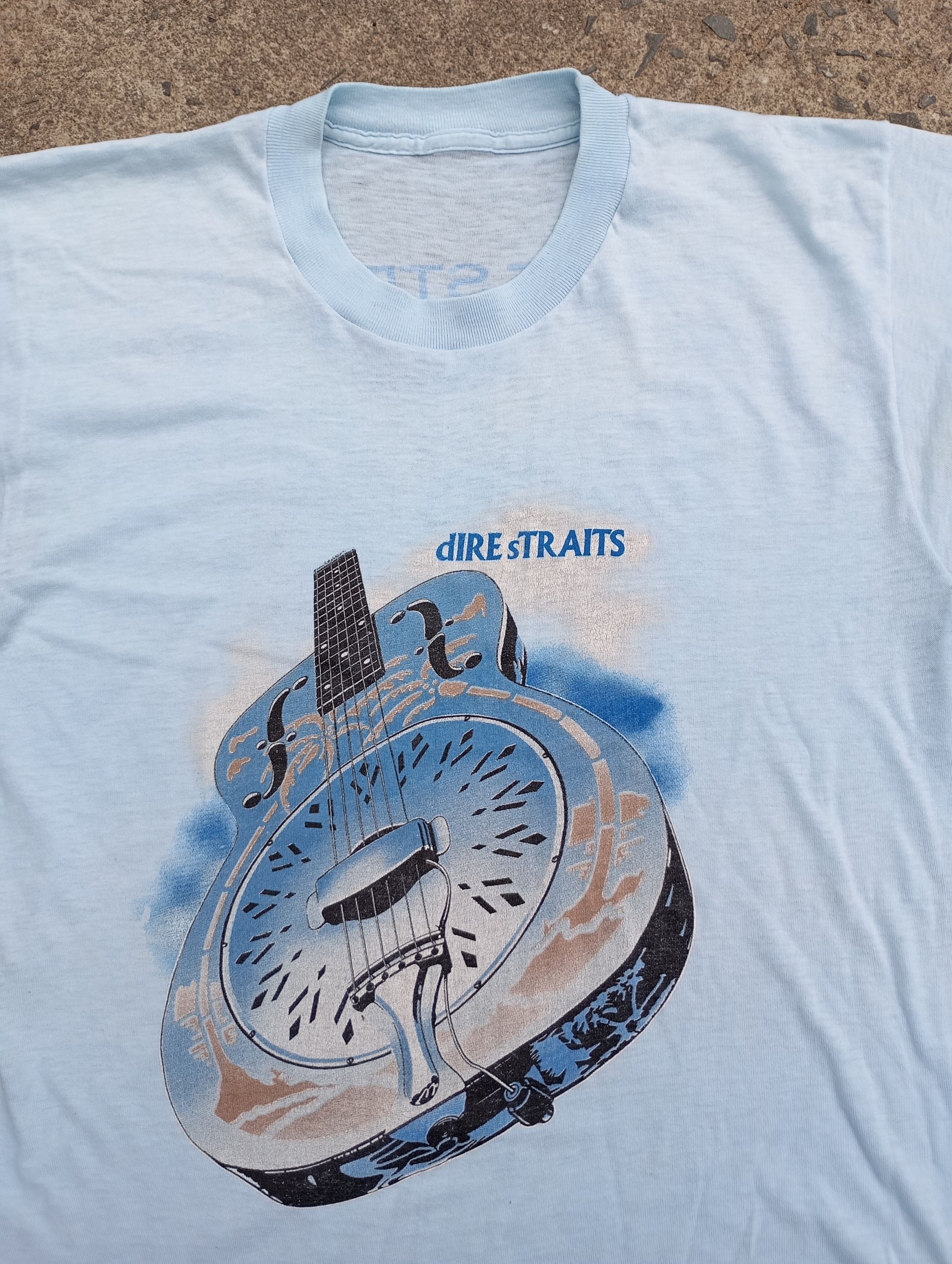 Band Tees × Vintage Vintage 1985 Dire Straits Brothers in Arms Live in T shirt Size US M / EU 48-50 / 2 - 2 Thumbnail