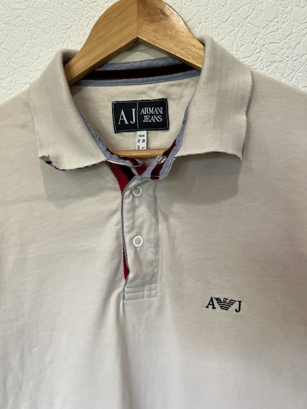 Armani Armani Jeans Beige Polo Sweatshirt Shirt Classic Size US L / EU 52-54 / 3 - 3 Thumbnail