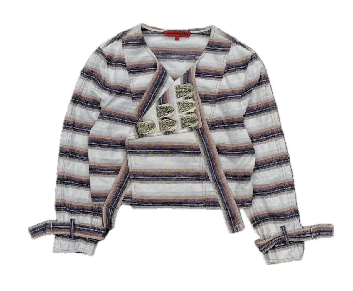 Vintage Vintage Vivienne Tam SS/97 Buddha Stripe Cardigan Size M / US 6-8 / IT 42-44 - 1 Thumbnail