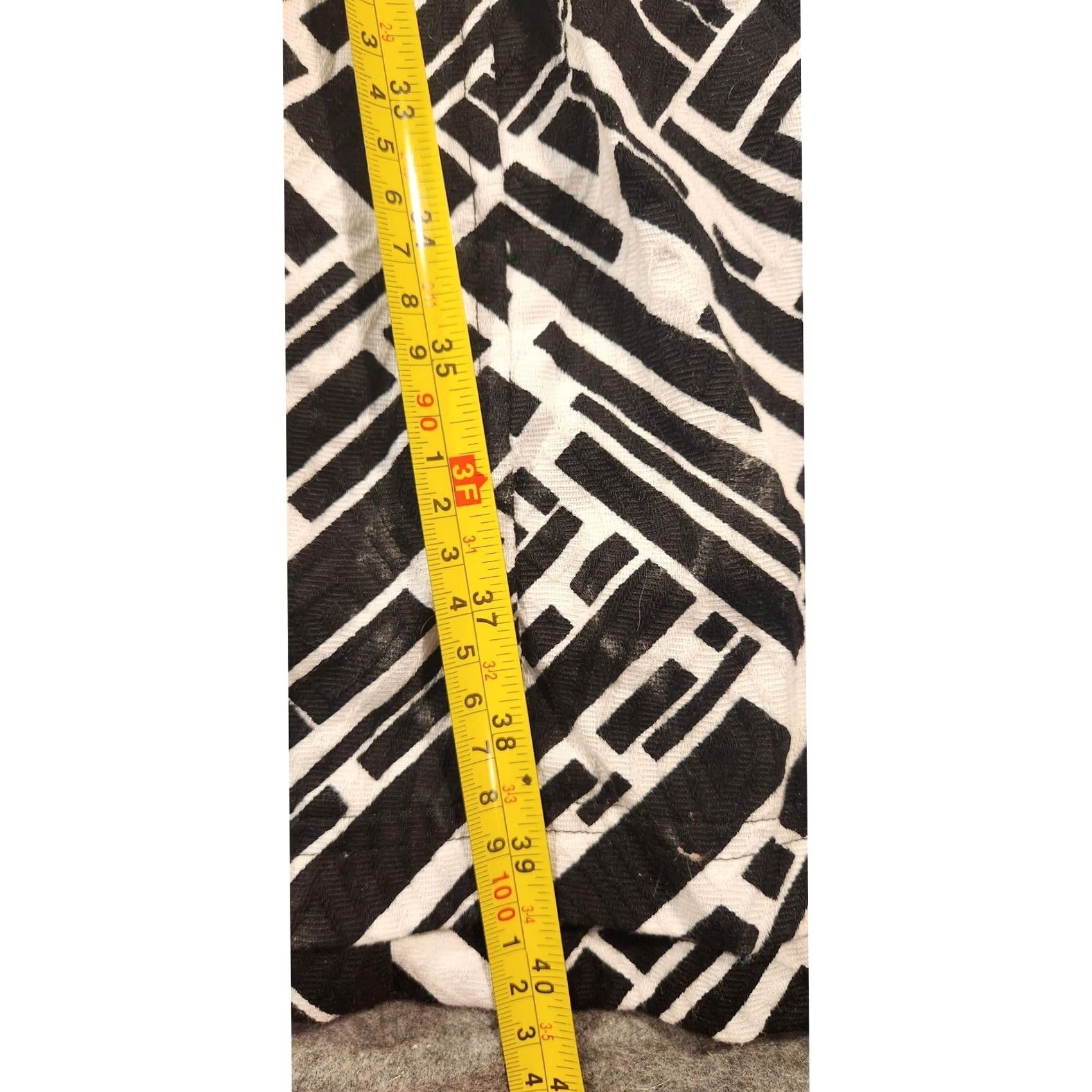 Vintage Signature by Robbie Bee Shirt Dress Womens 18W Black White Geometric Knee Length Cap Sleeve Collared Button Front 100% Cotton Size XXL / US 16-18 / IT 52-54 - 6 Thumbnail
