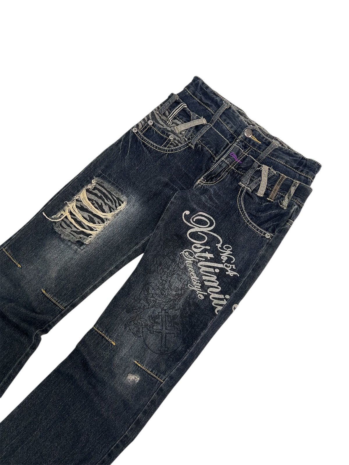 Japanese Brand × Vintage 💥Vintage Japanese Denim Distressed Punk Style Jeans Size US 28 / EU 44 - 3 Thumbnail