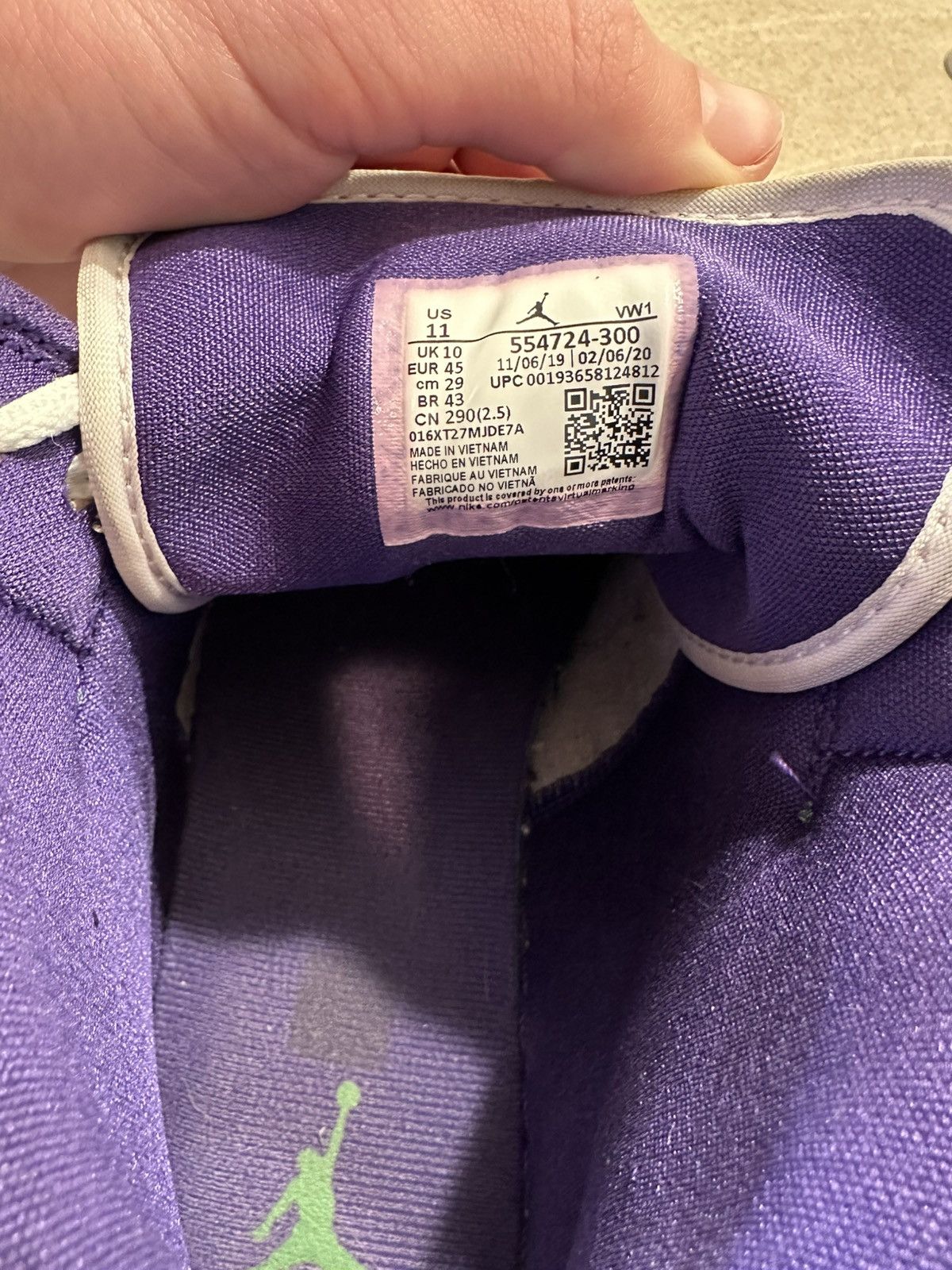 Jordan Brand × Nike Jordan 1 Incredible Hulk Size US 11 / EU 44 - 6 Thumbnail