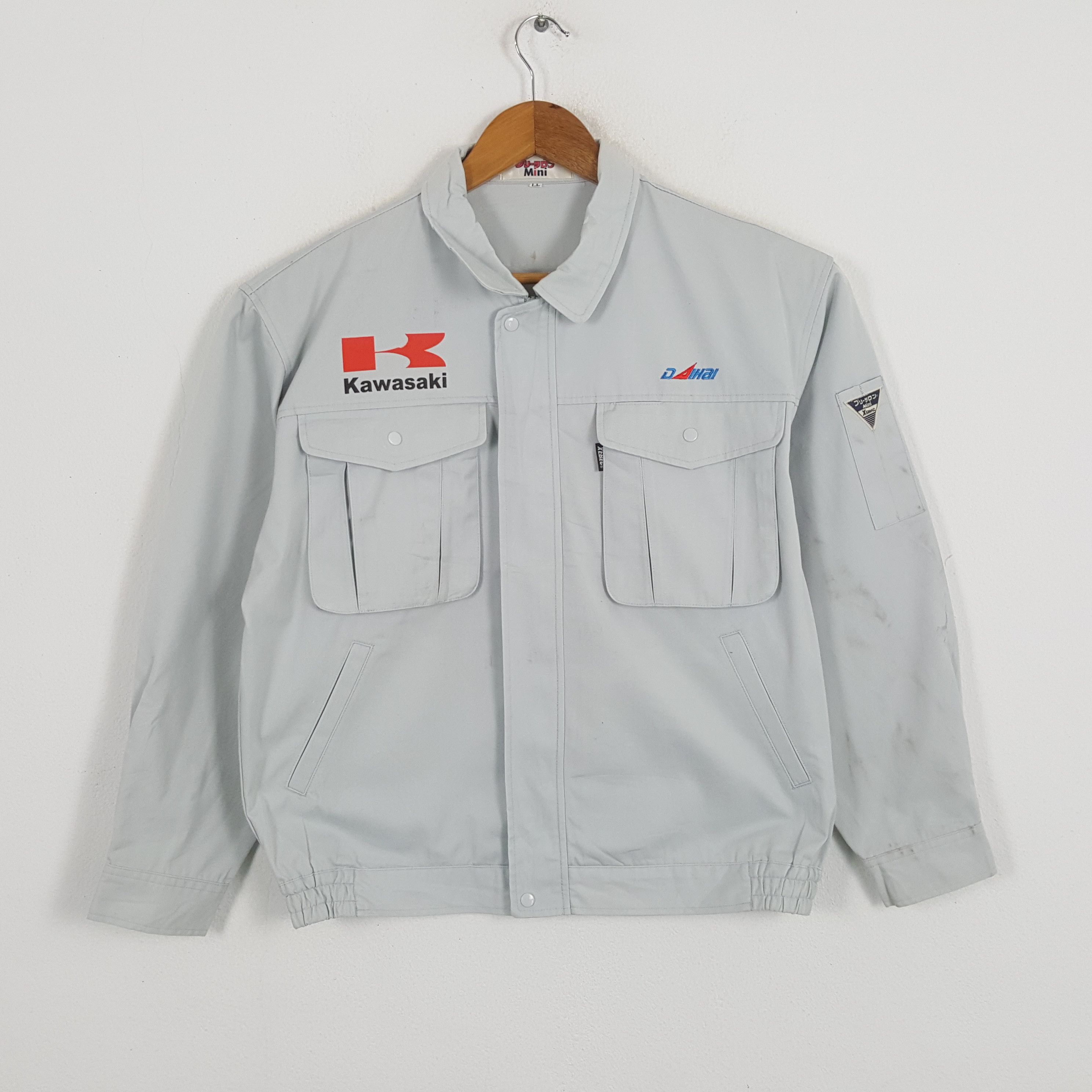 Japanese Brand × Vintage Vintage KAWASAKI Japanese Motorcycle Racing Custom Jacket Size US L / EU 52-54 / 3 - 3 Thumbnail