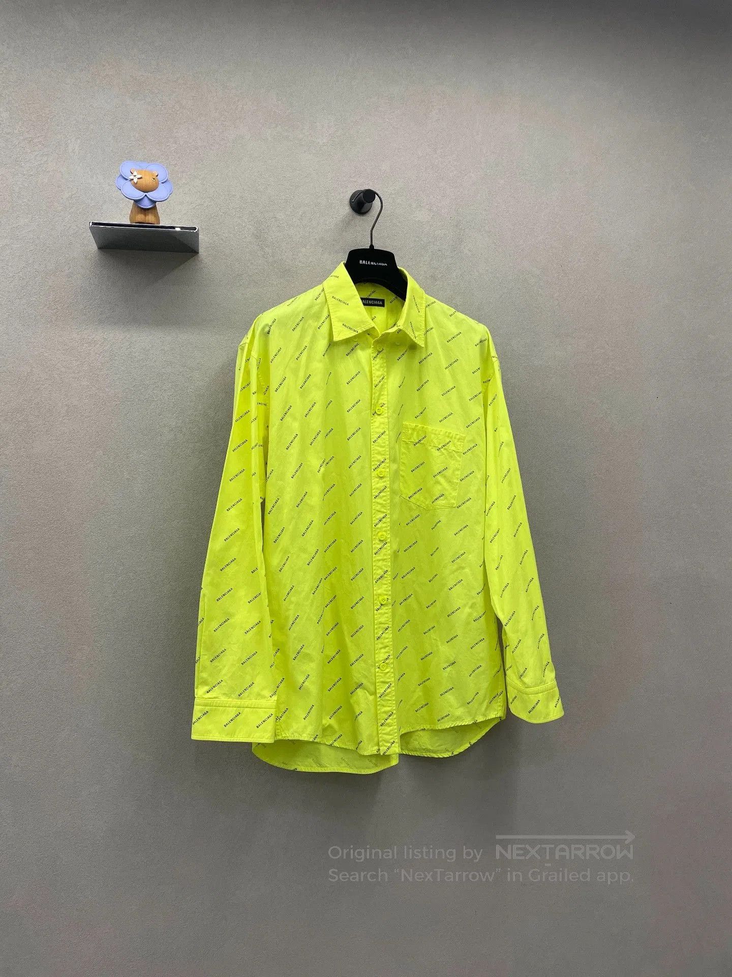 Balenciaga Balenciaga Neon Yellow Long Sleeve Shirt. Size US XL / EU 56 / 4 - 2 Thumbnail