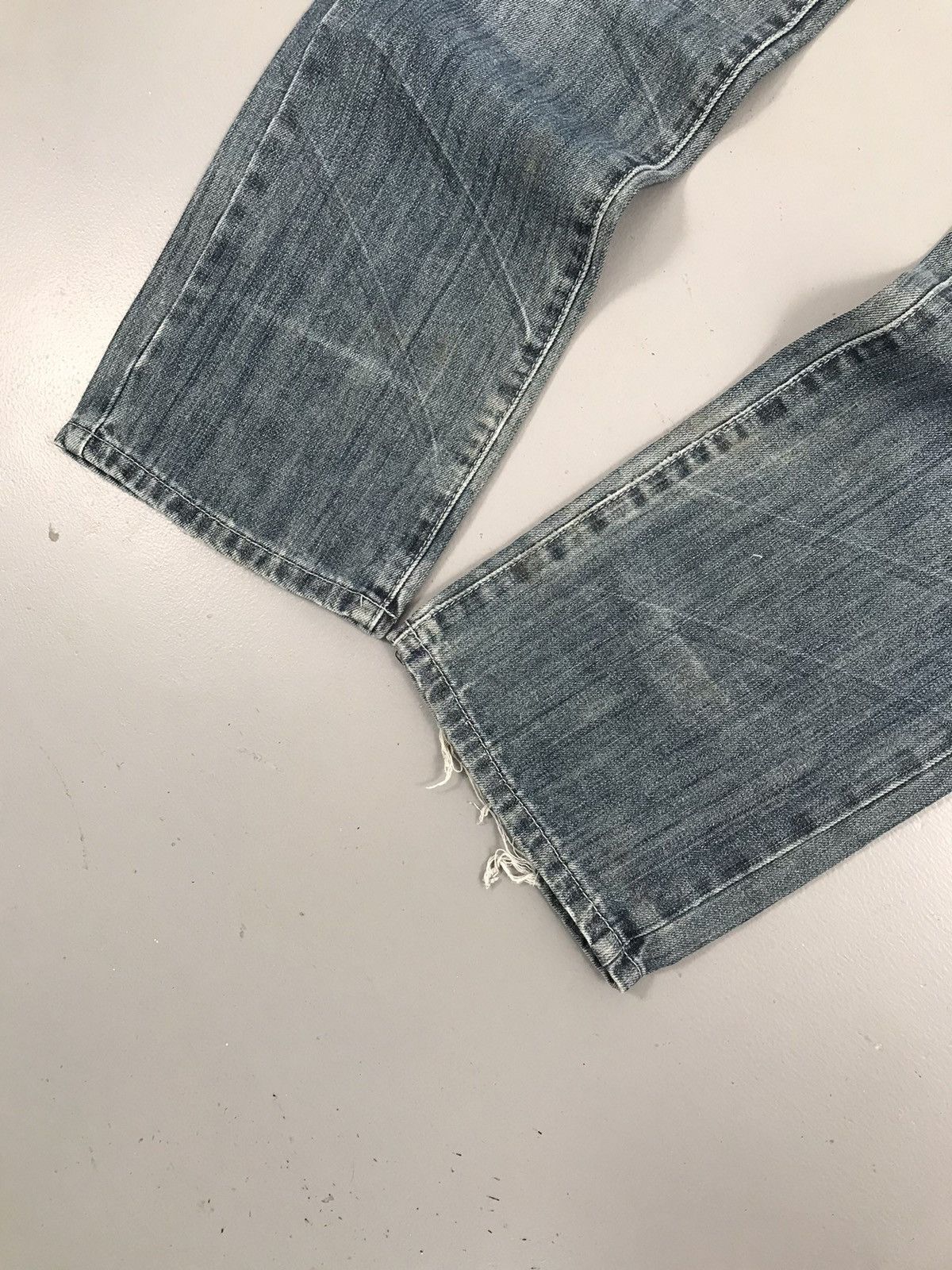 Vintage Y2K vintage popul arclothes crazy pocket embroidery denim Size US 33 - 3 Thumbnail
