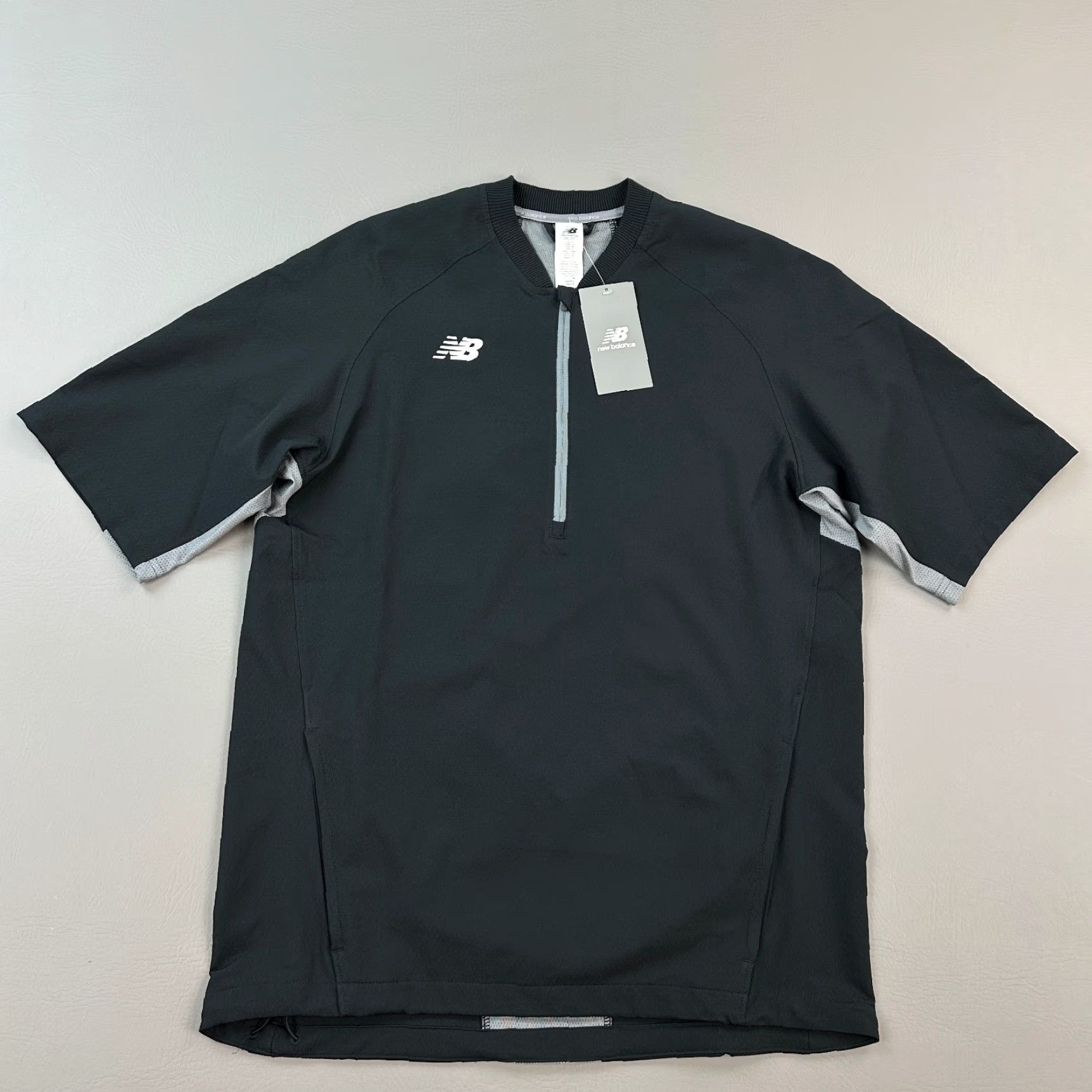 New Balance New Balance 3000 Batting Jacket Mens Small Black Short Sleeve 1/2 Zip Pullover Size US S / EU 44-46 / 1 - 2 Thumbnail