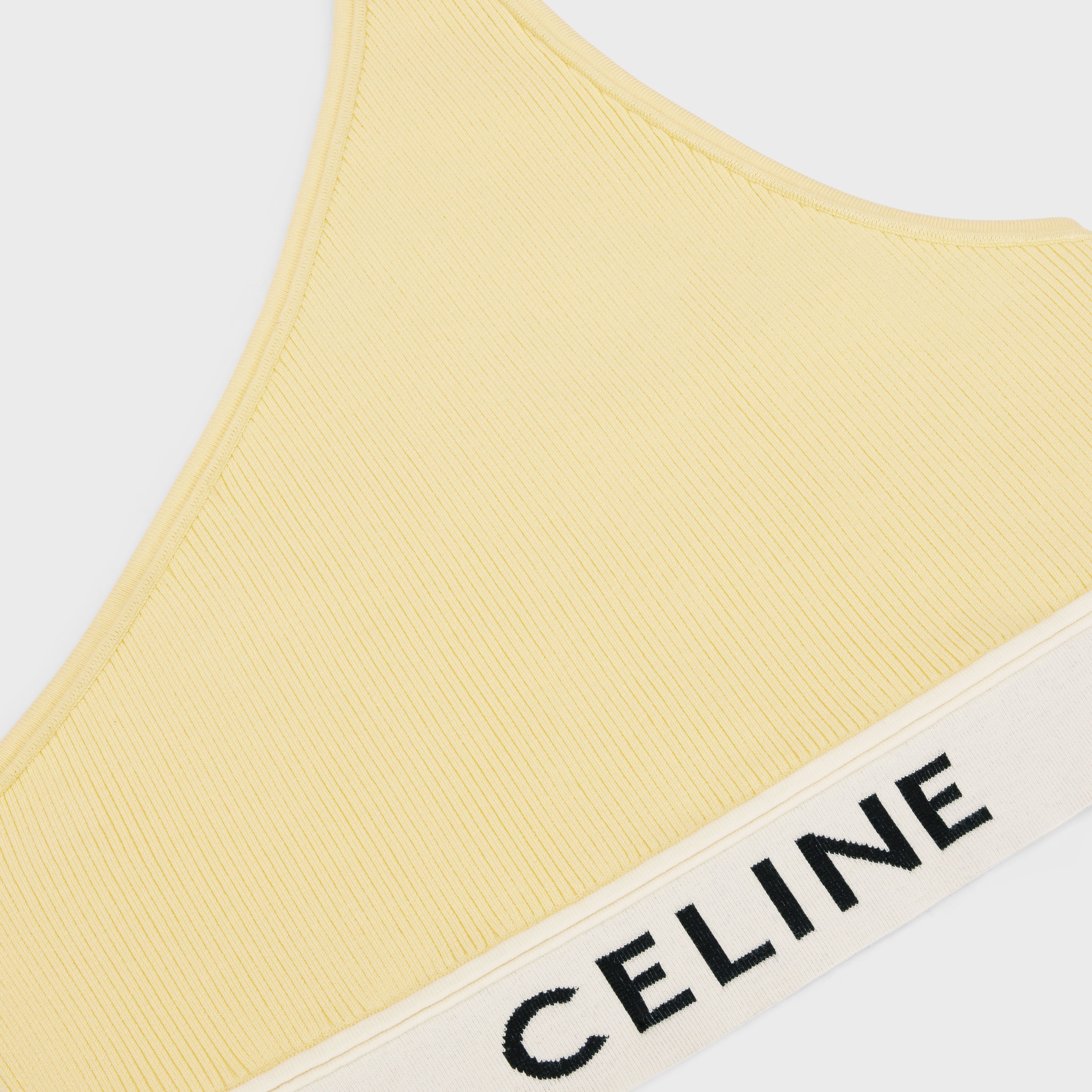 Celine o1w1db11124 Size: XS / One-Shoulder Sports Bra in Yellow Size ONE SIZE - 3 Thumbnail
