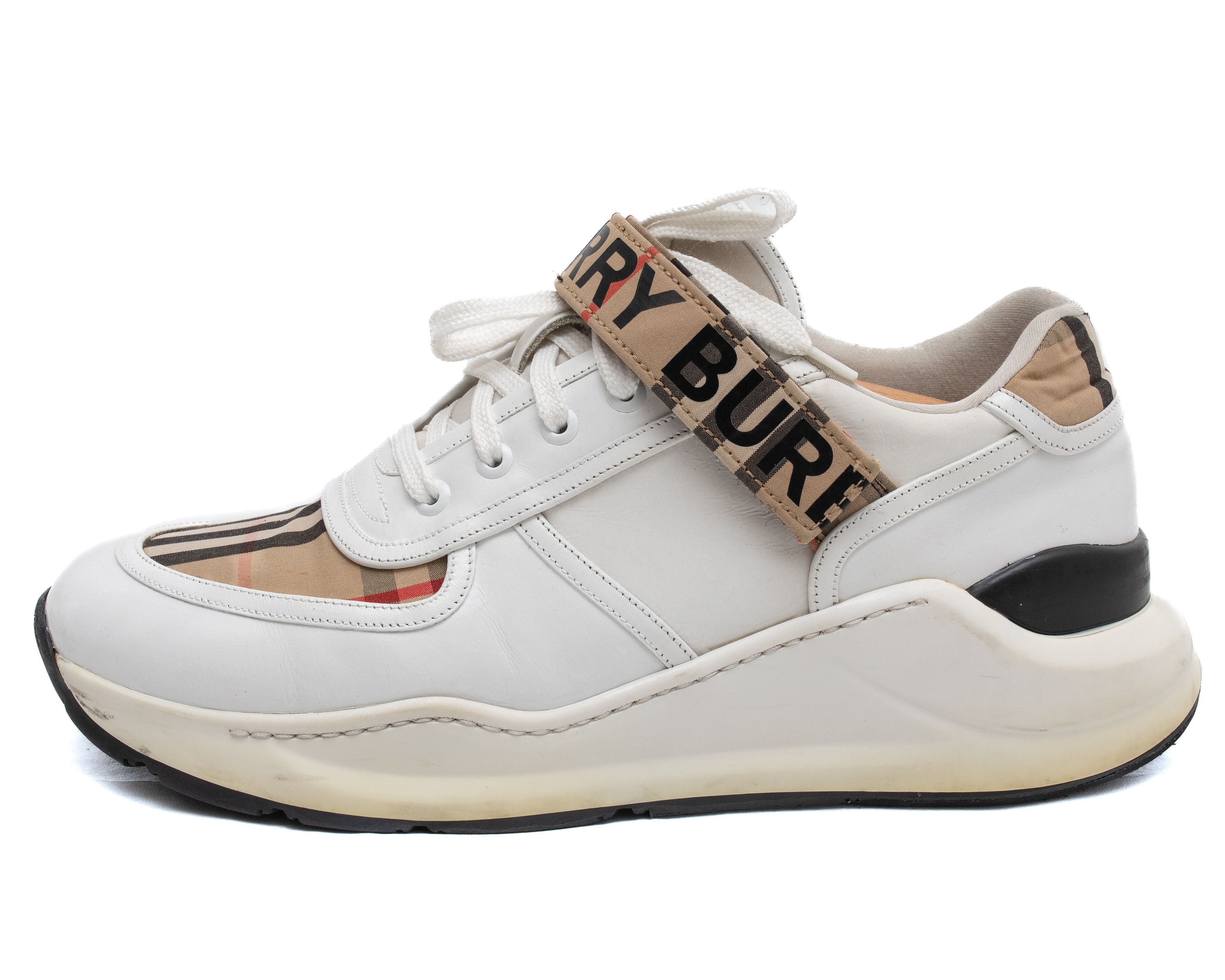 Burberry *No Tariff* BURBERRY Ronnie Low Check Sneakers Size US 8 / EU 41 - 2 Thumbnail