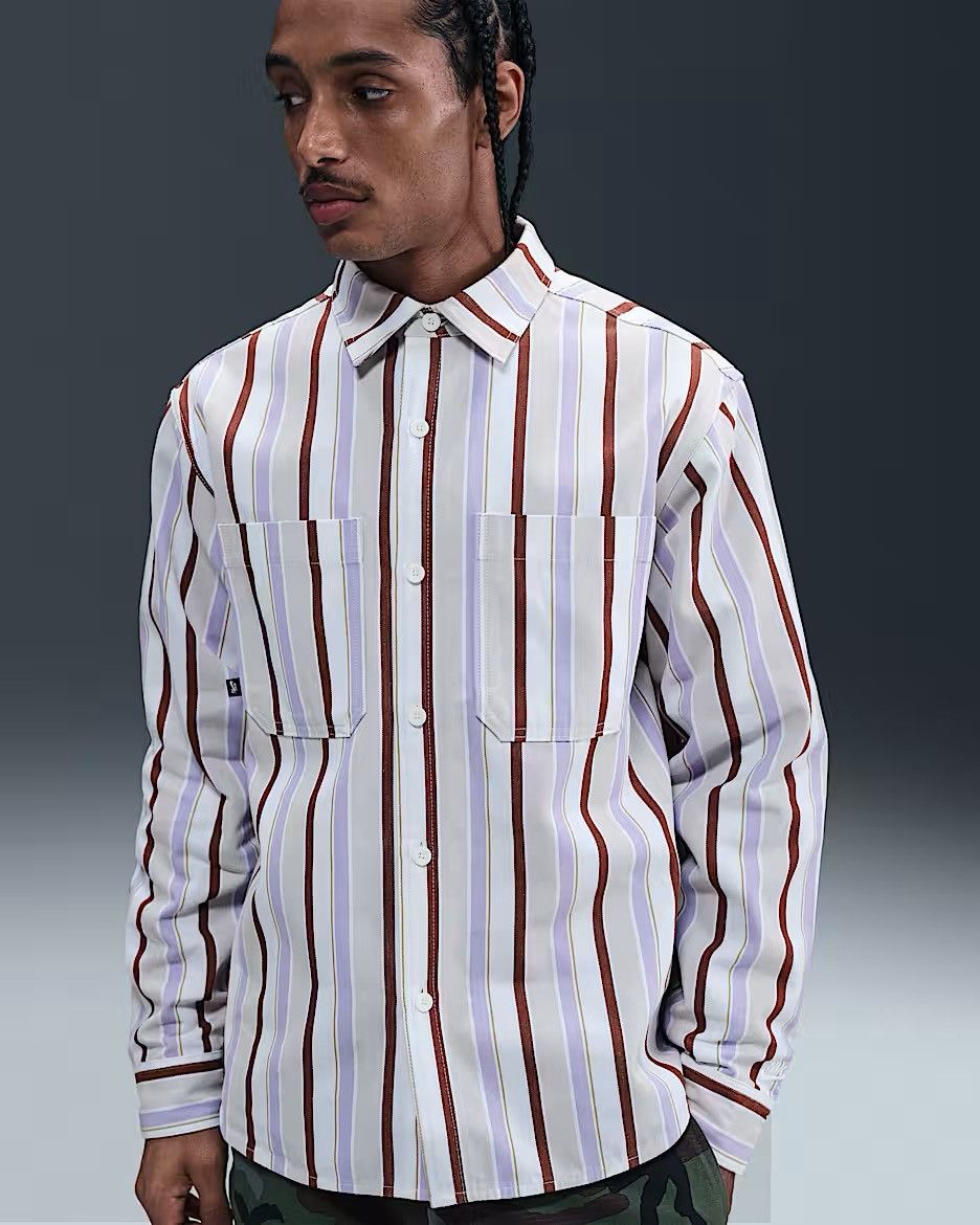 Nike SB Nike SB Skateboarding Long Sleeve Striped Shirt Size US XL / EU 56 / 4 - 1 Thumbnail