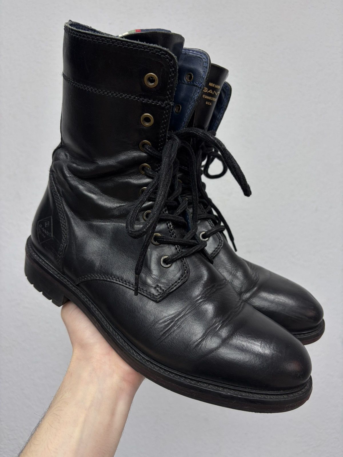 If Six Was Nine Artisan Black Harness High Guidi Vibe Leather Biker Boots Size US 9 / EU 42 - 2 Thumbnail