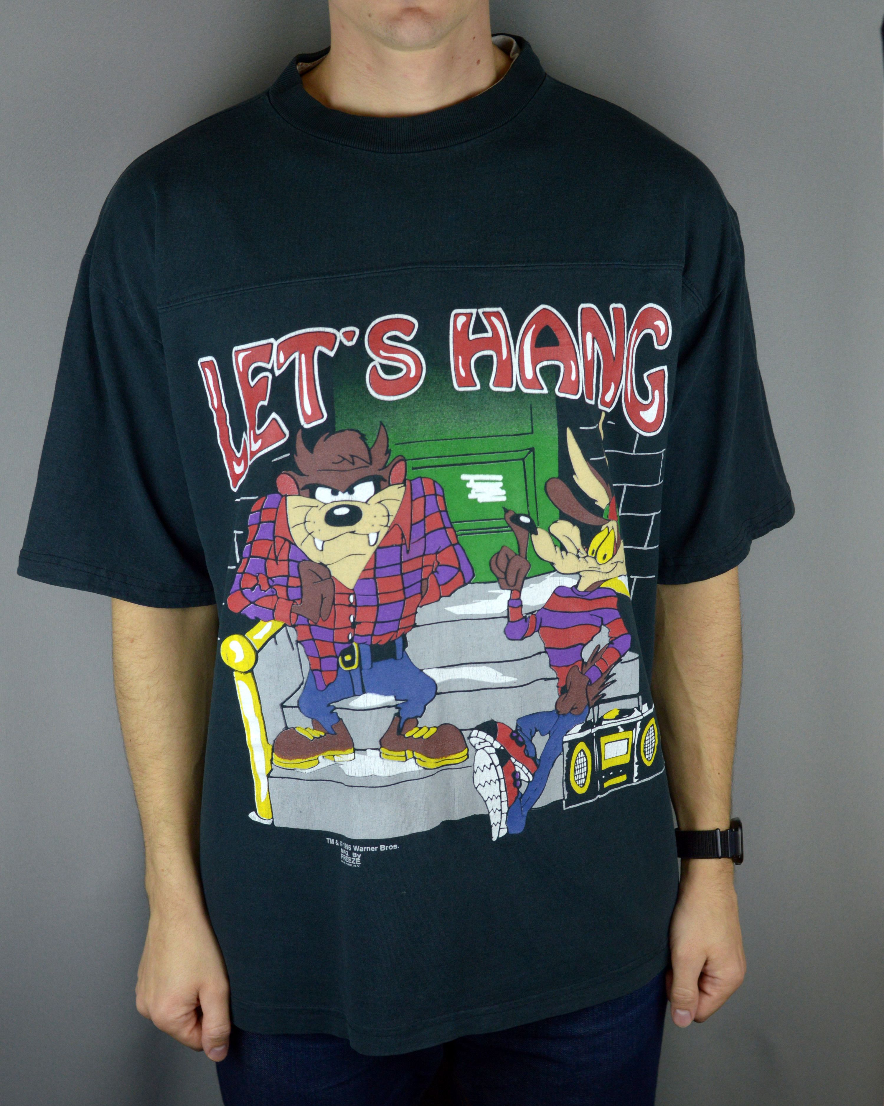Vintage Vintage Looney Tunes Lets Hang 90s t shirt 1995 t shirt Size US XXL / EU 58 / 5 - 1 Thumbnail