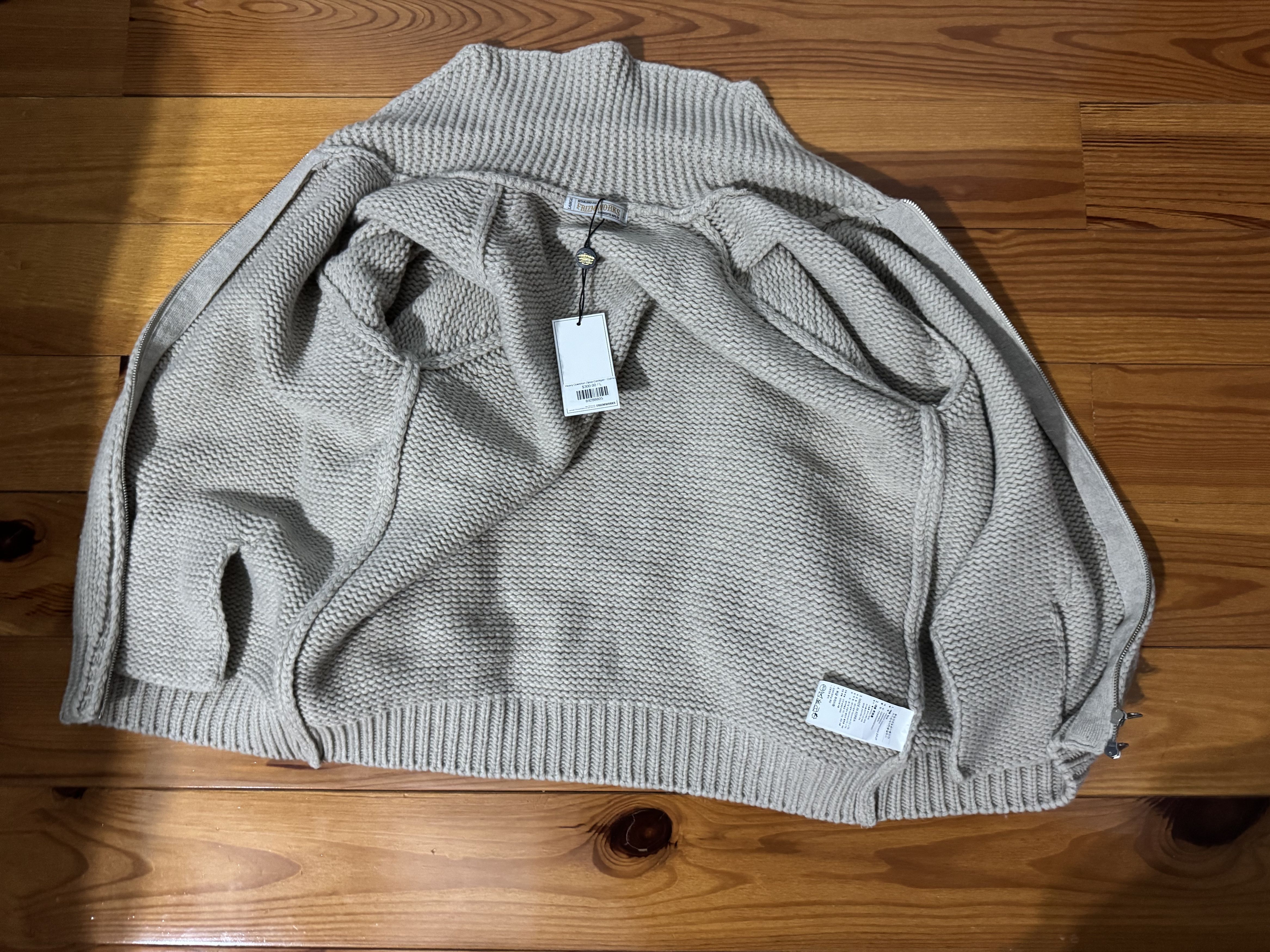 FrizmWORKS Heavy Cowichan Zipup Cardigan oatmeal Size US L / EU 52-54 / 3 - 2 Thumbnail