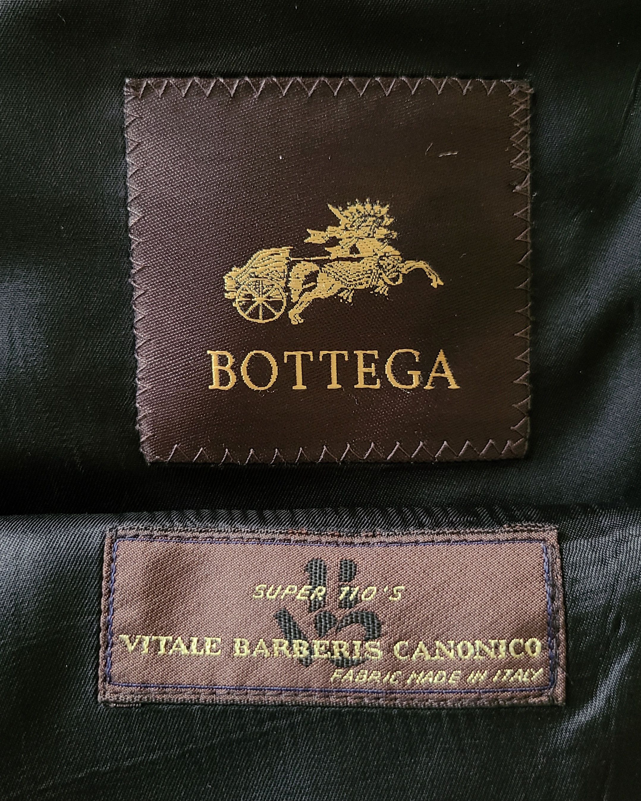 Bottega Veneta × Vitale Barberis Canonico Bottega Veneta Black Two Button Blazer Suit Jacket 38R Size 38R - 1 Thumbnail