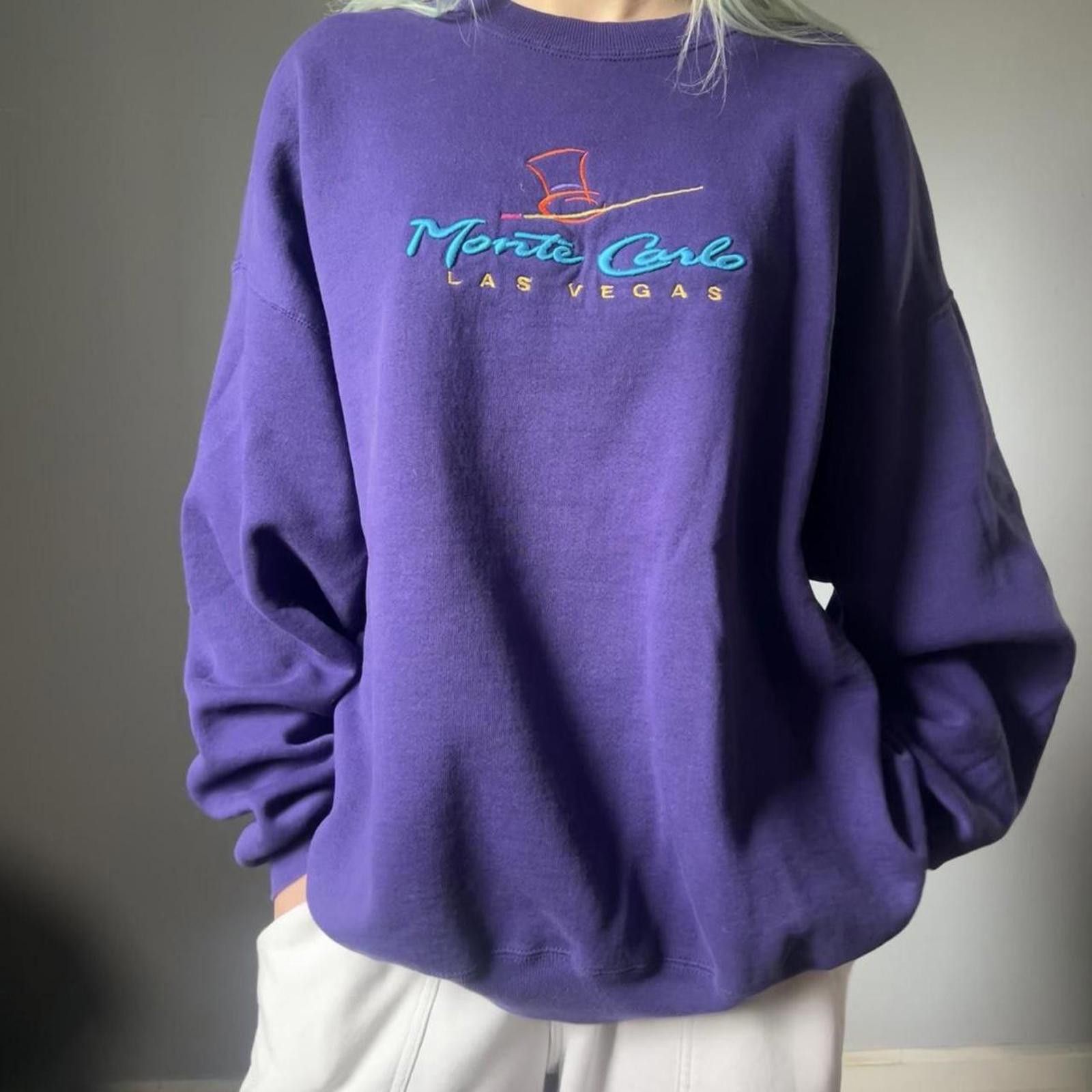 Other Purple vintage Monte Carlo crewneck sweatshirt Size US XL / EU 56 / 4 - 4 Thumbnail