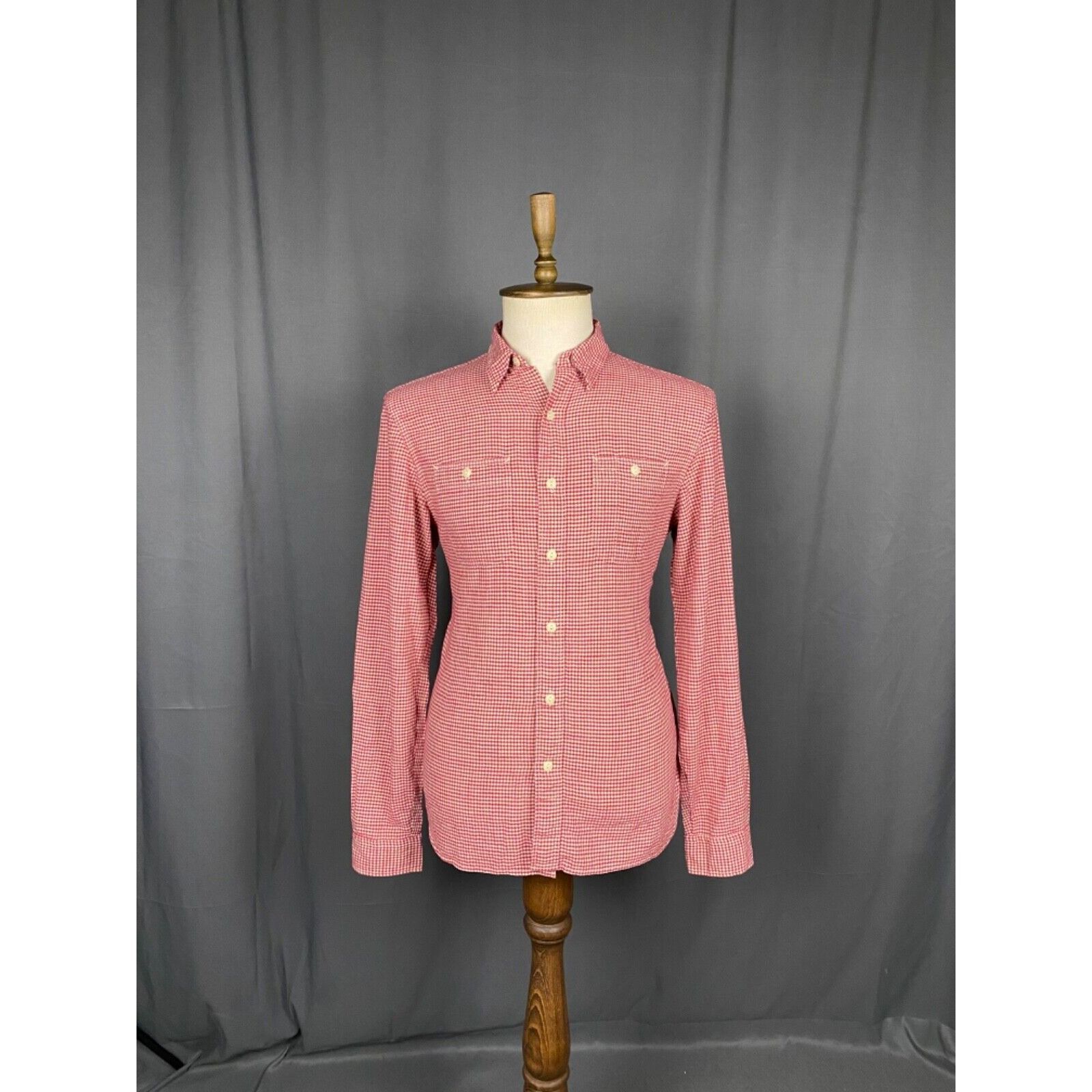 RRL Ralph Lauren MINT! Double RL Ralph Lauren Men's Red Checked Longsleeve Sh Size US XL / EU 56 / 4 - 5 Thumbnail